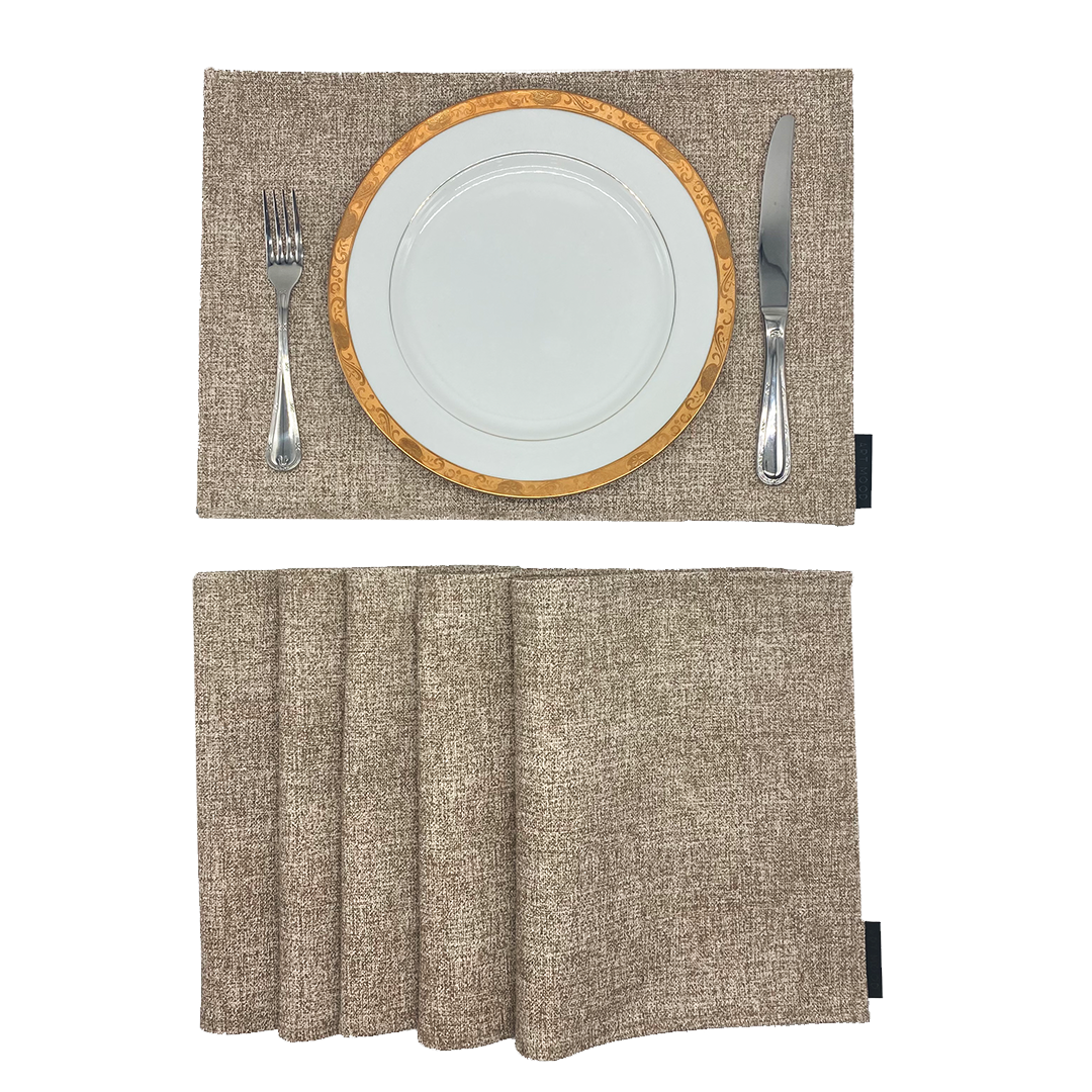 Linen Placemats & Runner Set - Beige