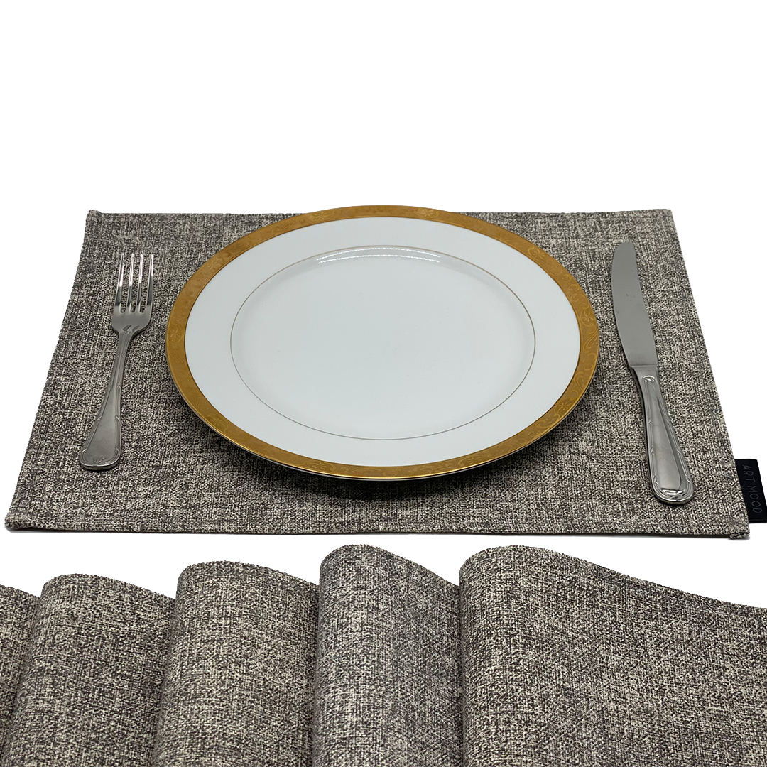 Linen Placemats & Runner Set - Greyish