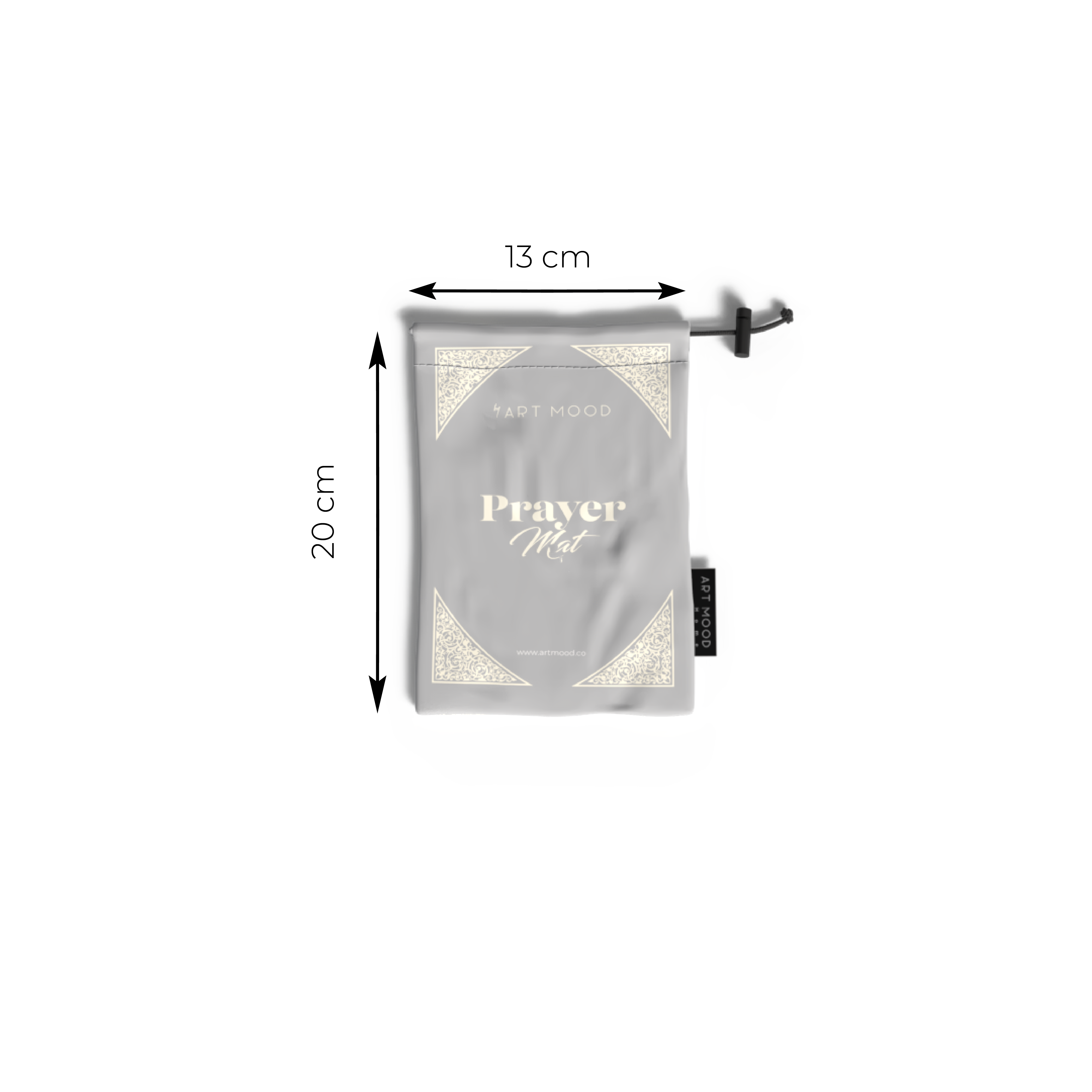 Prayer Mat AL-Qubba Grey - Waterproof Pocket Size