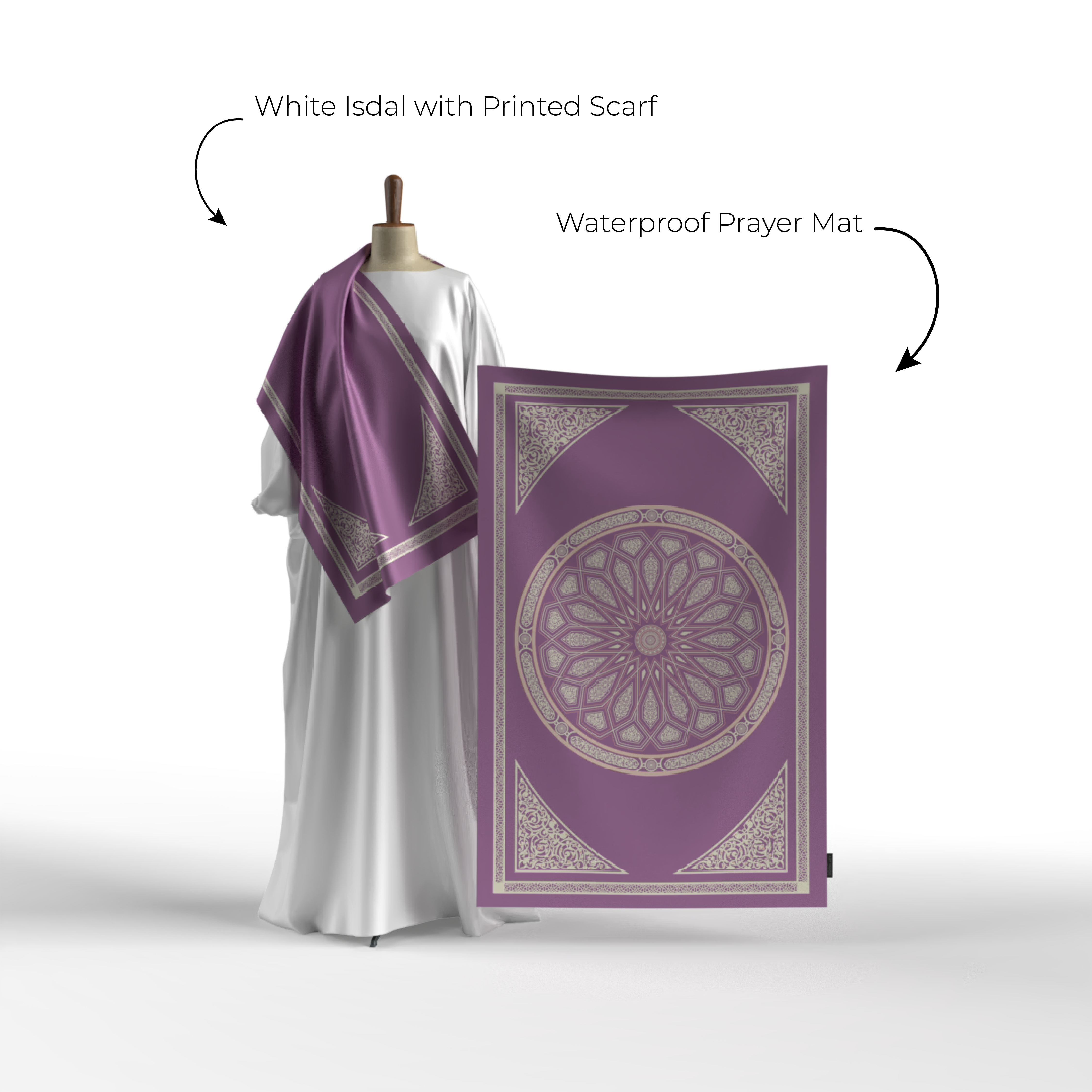 Prayer Wear - Isdal AL-QUBBA PASTEL PURPLE