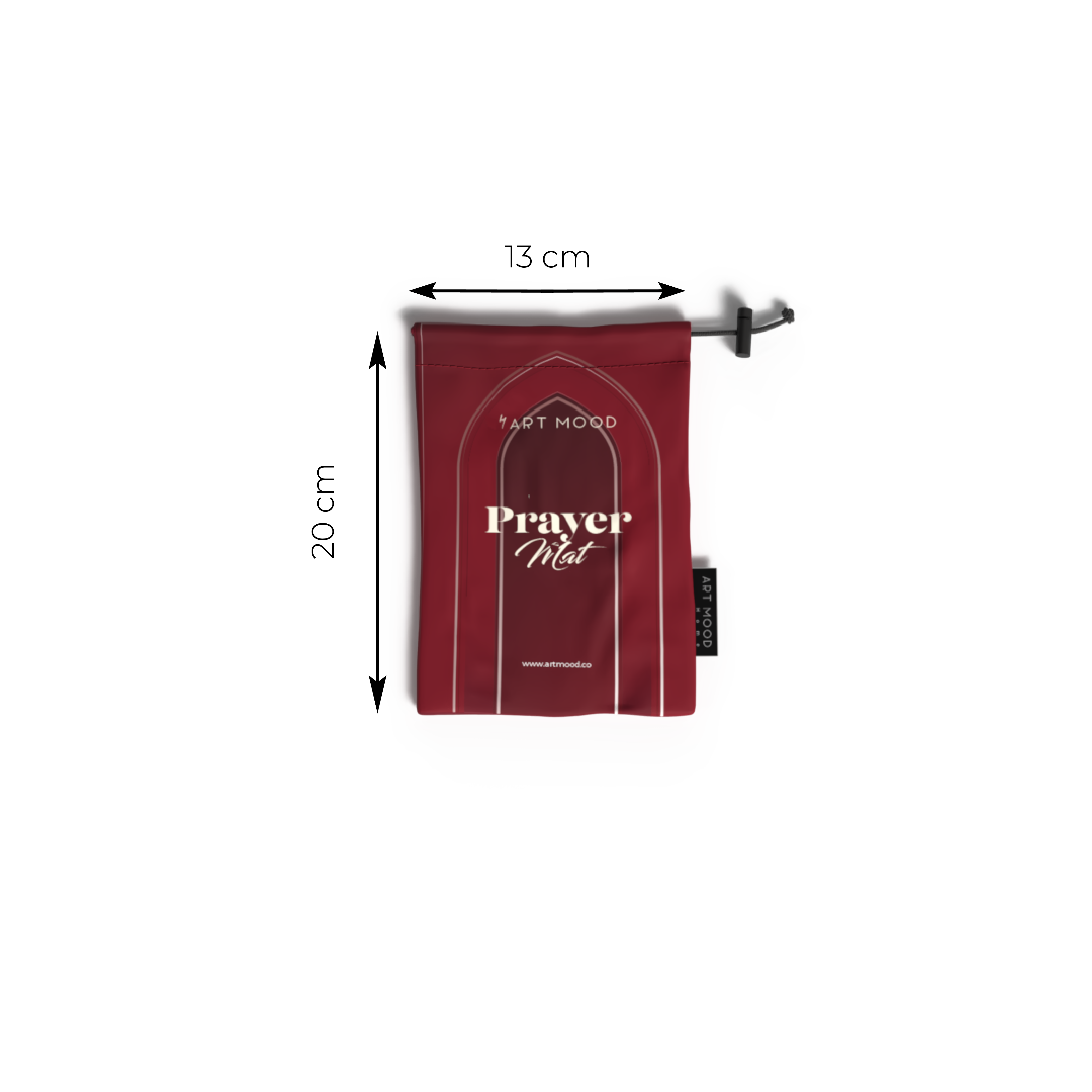 Prayer Mat AL-Taqwa Red - Waterproof Pocket Size