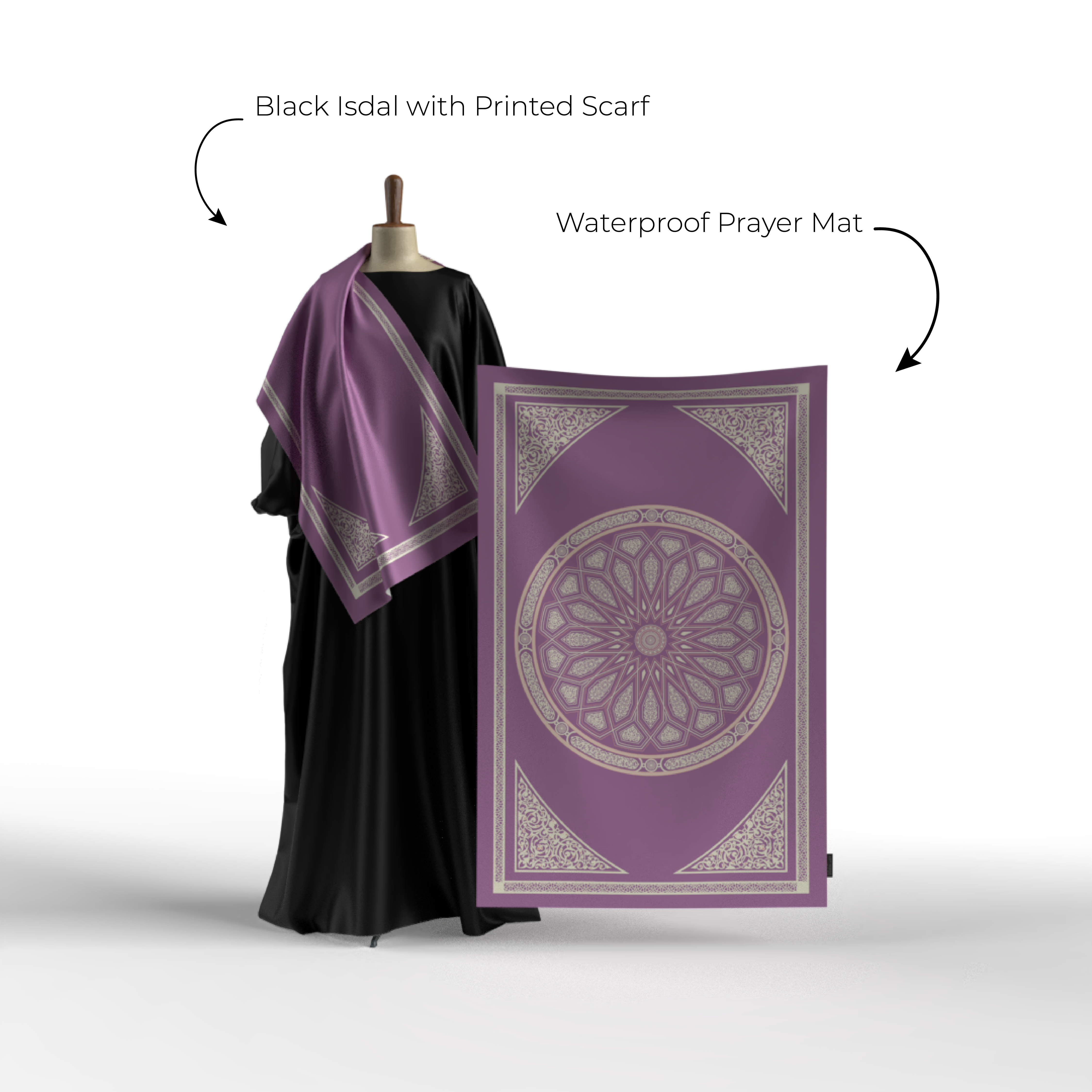 Prayer Wear - Isdal AL-QUBBA PASTEL PURPLE