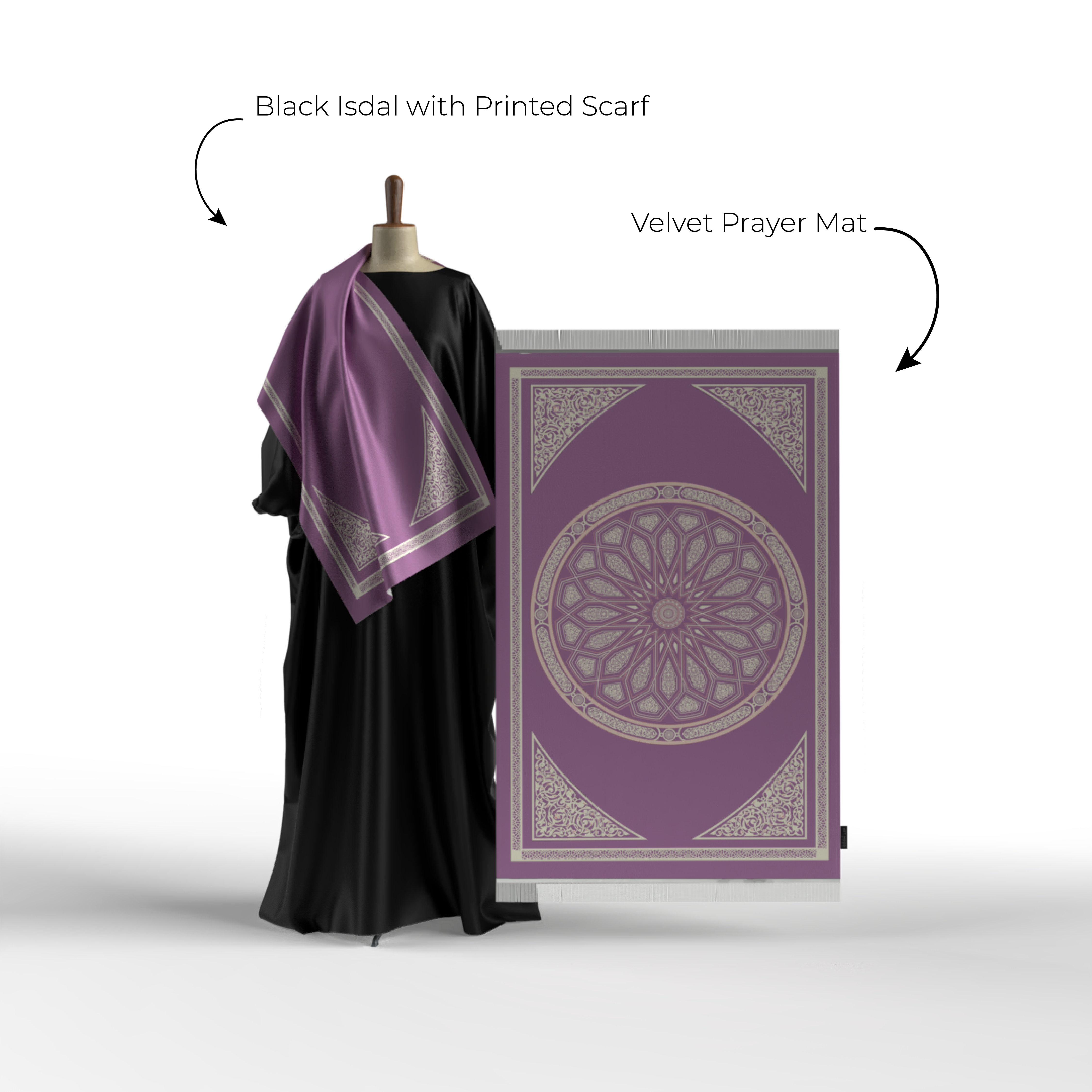 Prayer Wear - Isdal AL-QUBBA PASTEL PURPLE