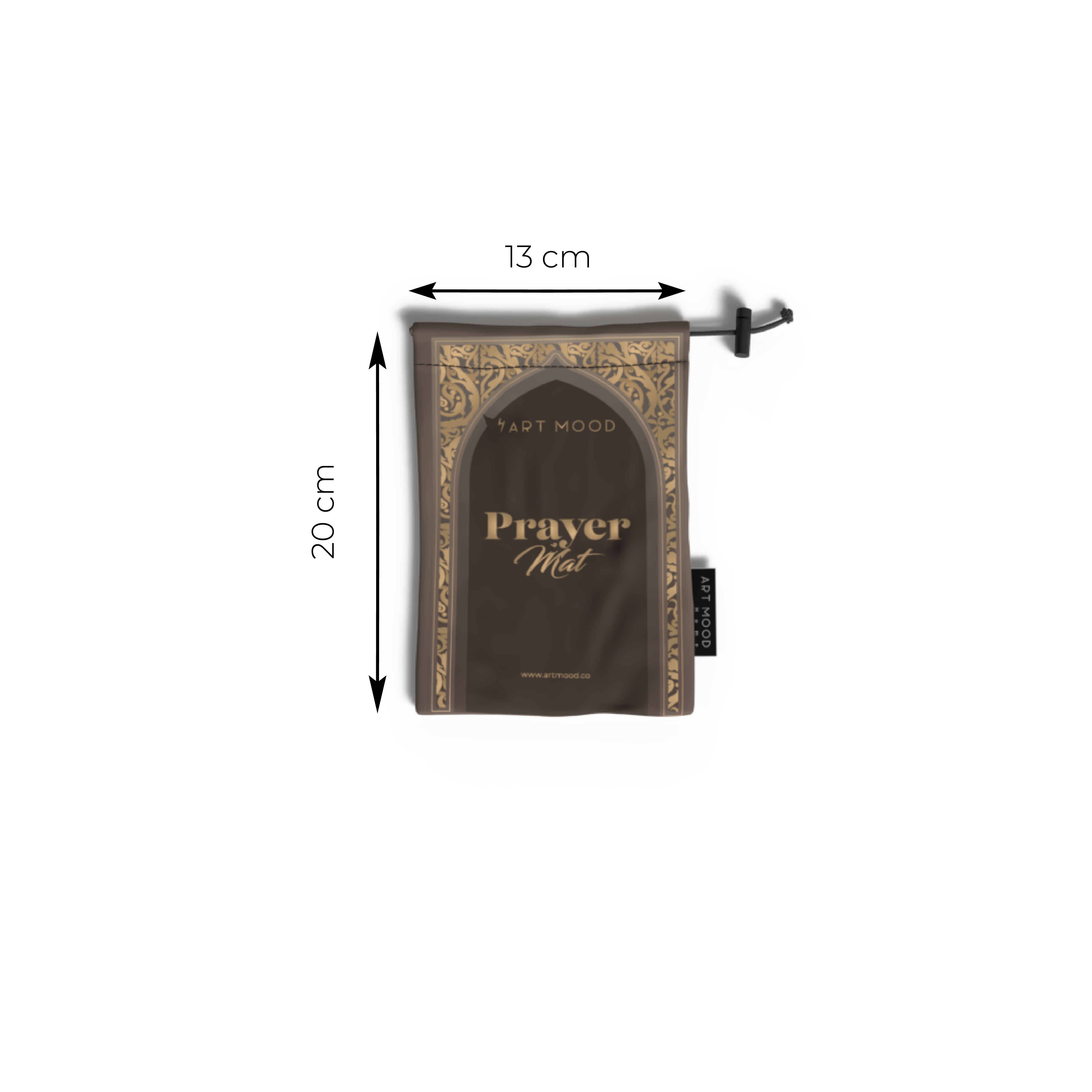 Prayer Mat AL-Hedaya Brown - Waterproof Pocket Size