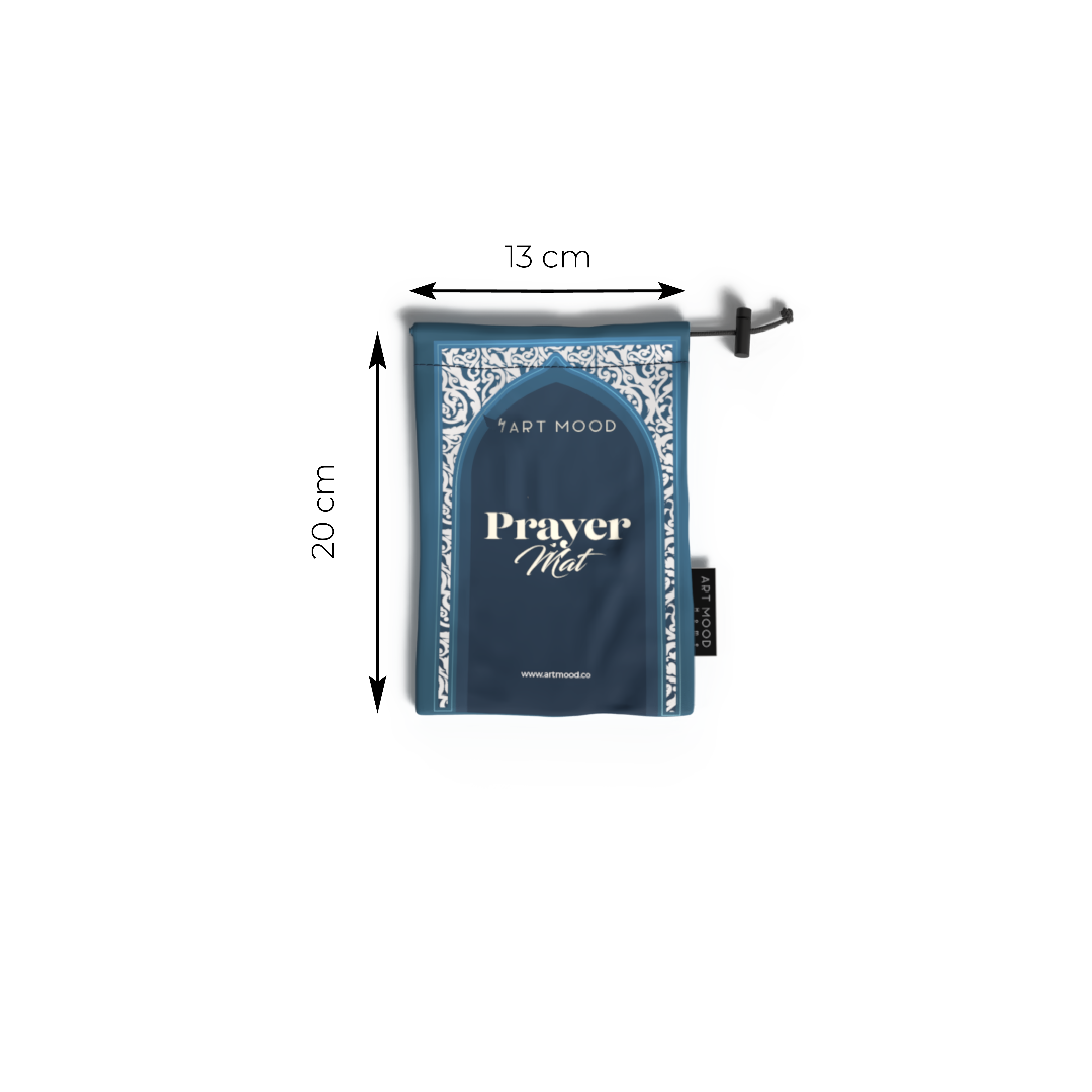 Prayer Mat AL-Hedaya Blue - Waterproof Pocket Size