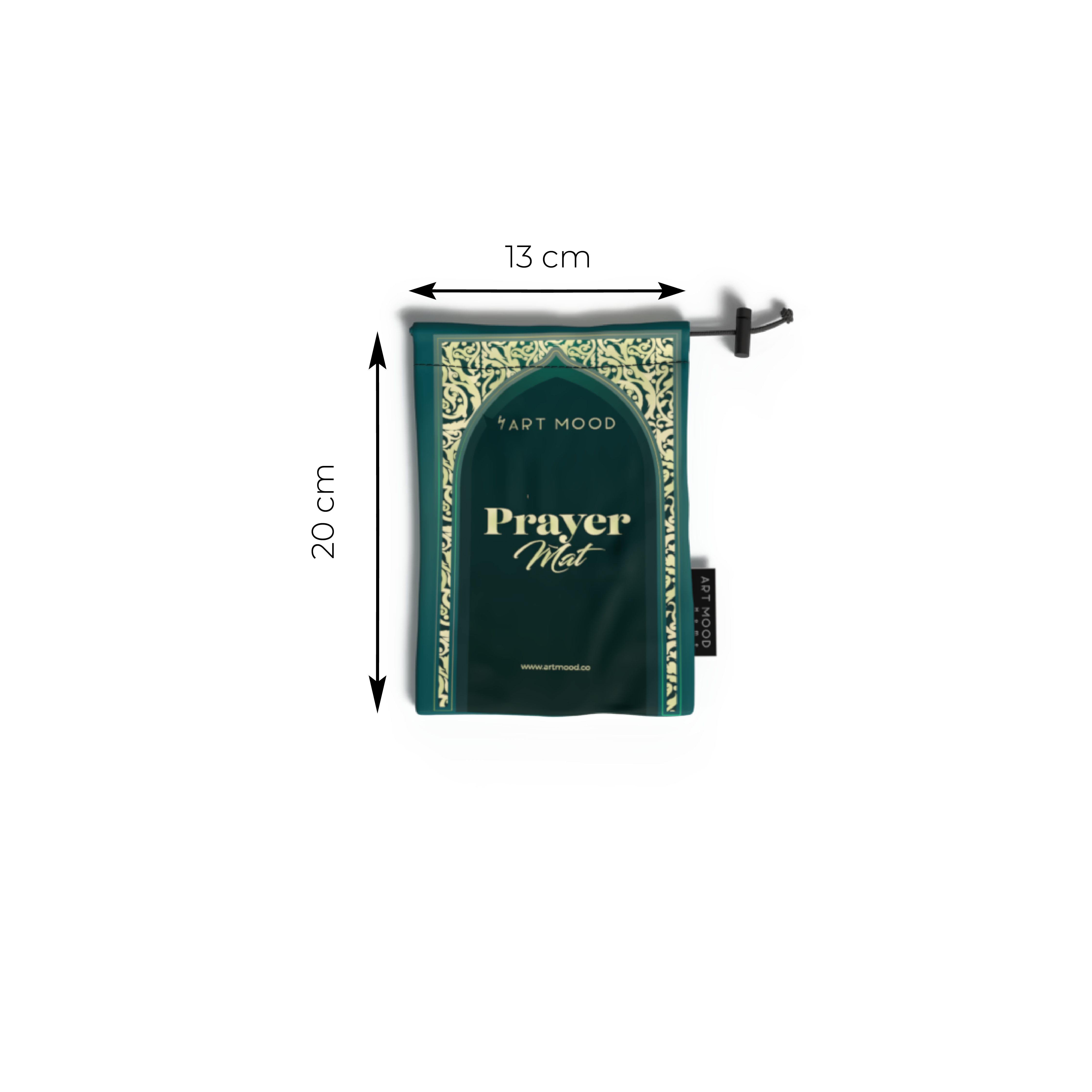 Prayer Mat AL-Hedaya Green - Waterproof Pocket Size