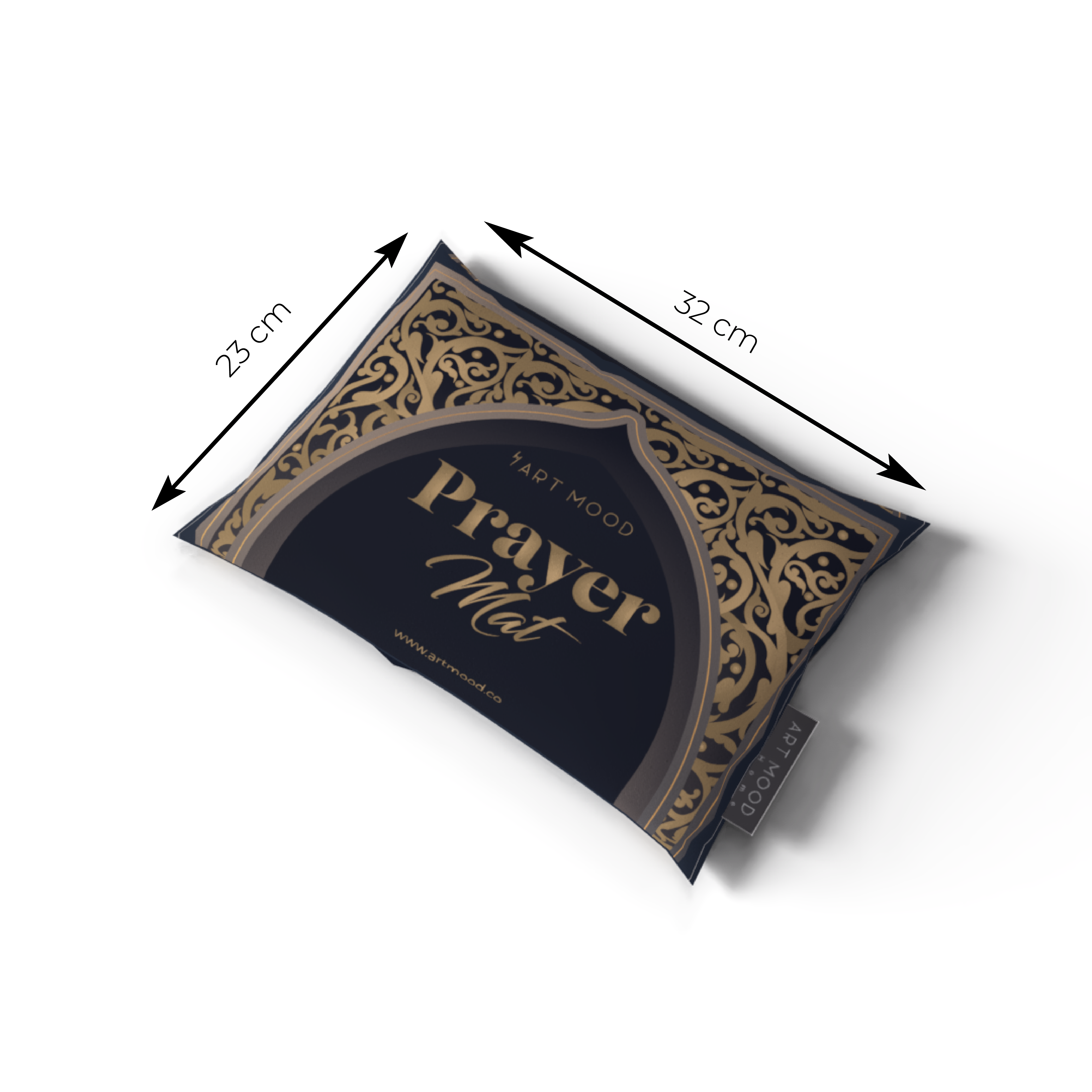 Prayer Mat AL-Hedaya Dark Blue & Gold - Velvet