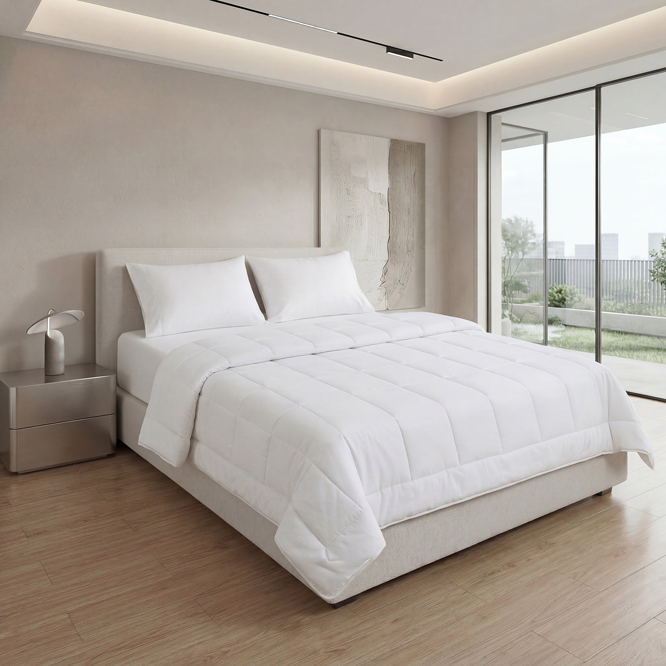 HOTEL SUPER-SOFT ALL-SEASON DUVET - LUXURY FEATHER-LIKE FILLING - LUXURY 100% COTTON COVER