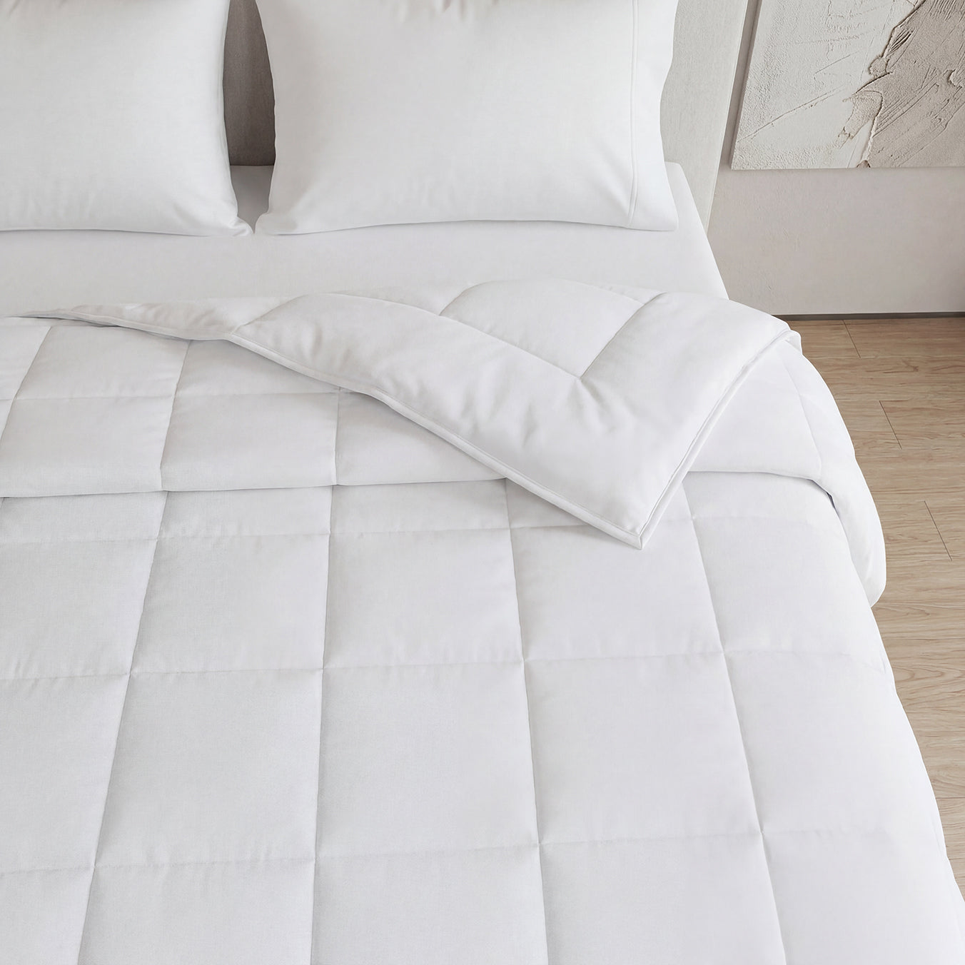 HOTEL SUPER-SOFT ALL-SEASON DUVET - LUXURY FEATHER-LIKE FILLING - LUXURY 100% COTTON COVER