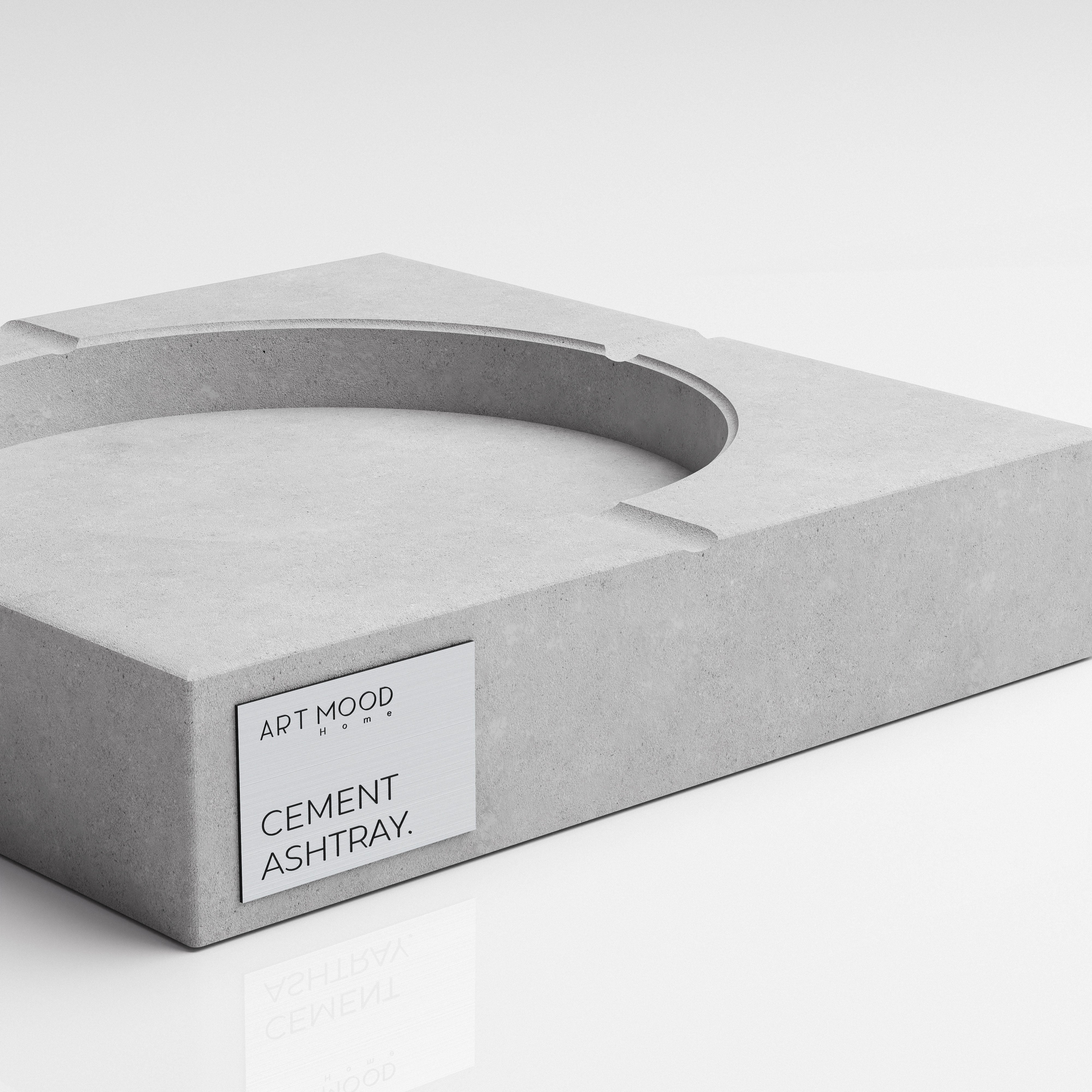 Handmade Cement Ashtray 01 - RAW LOOK