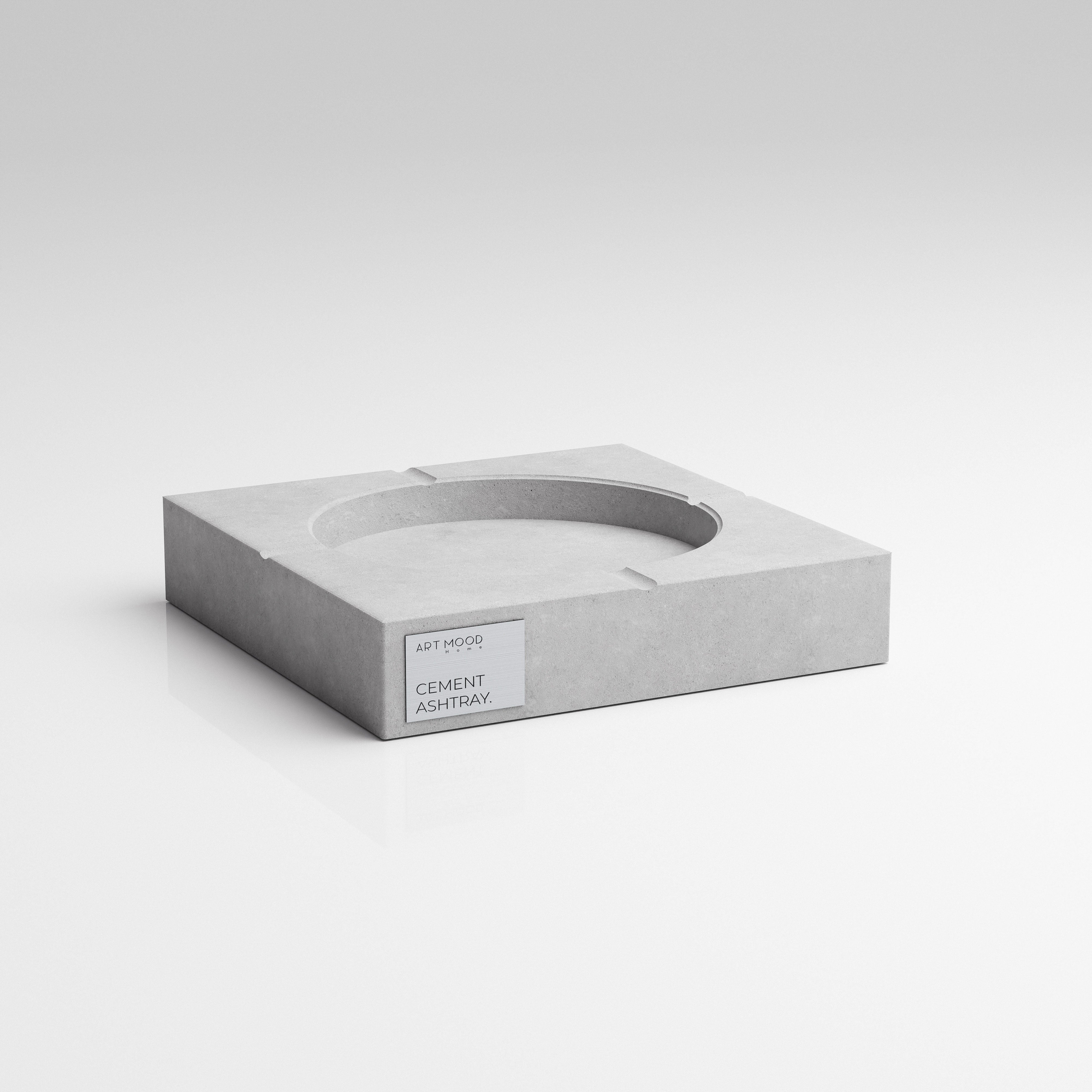 Handmade Cement Ashtray 01 - RAW LOOK