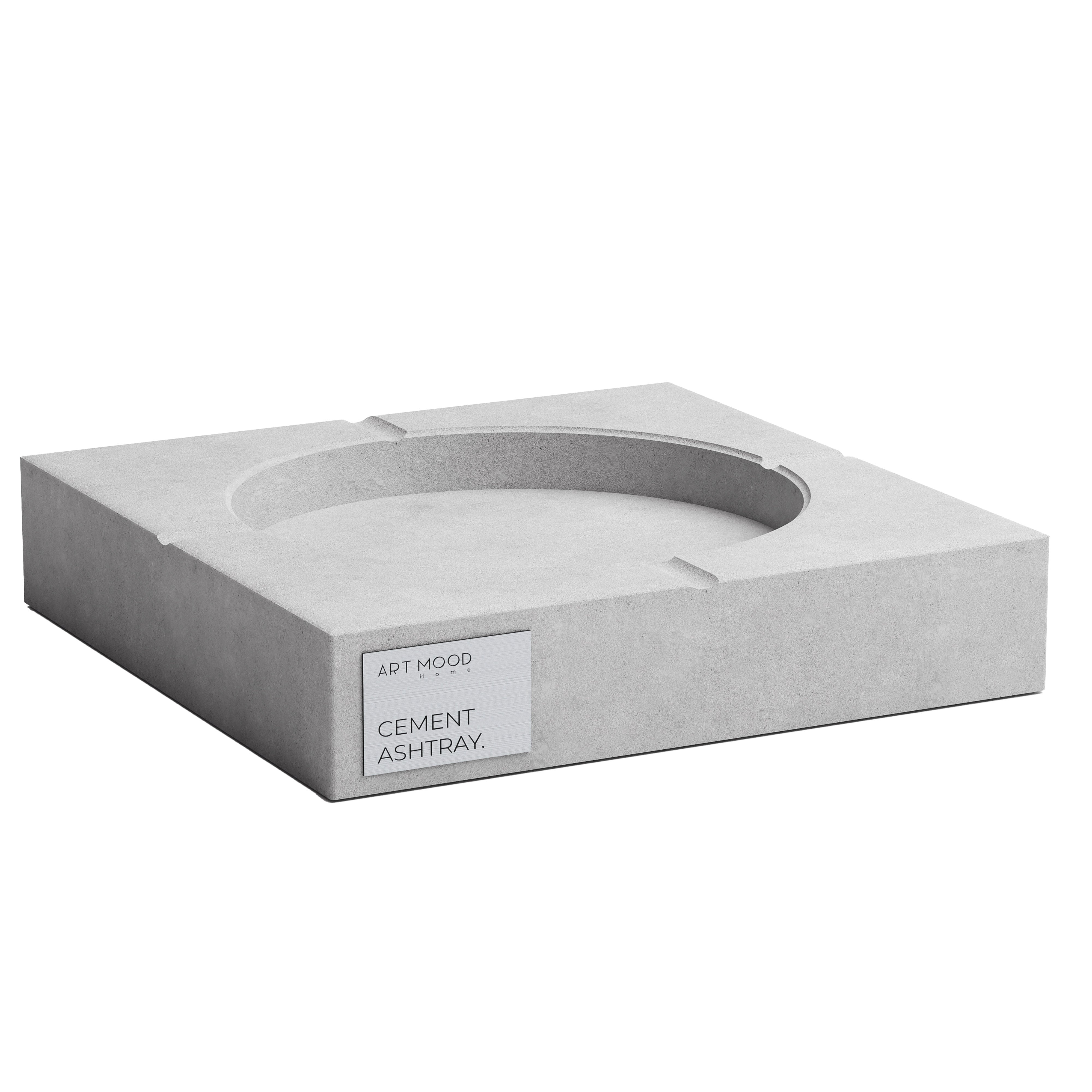 Handmade Cement Ashtray 01 - RAW LOOK