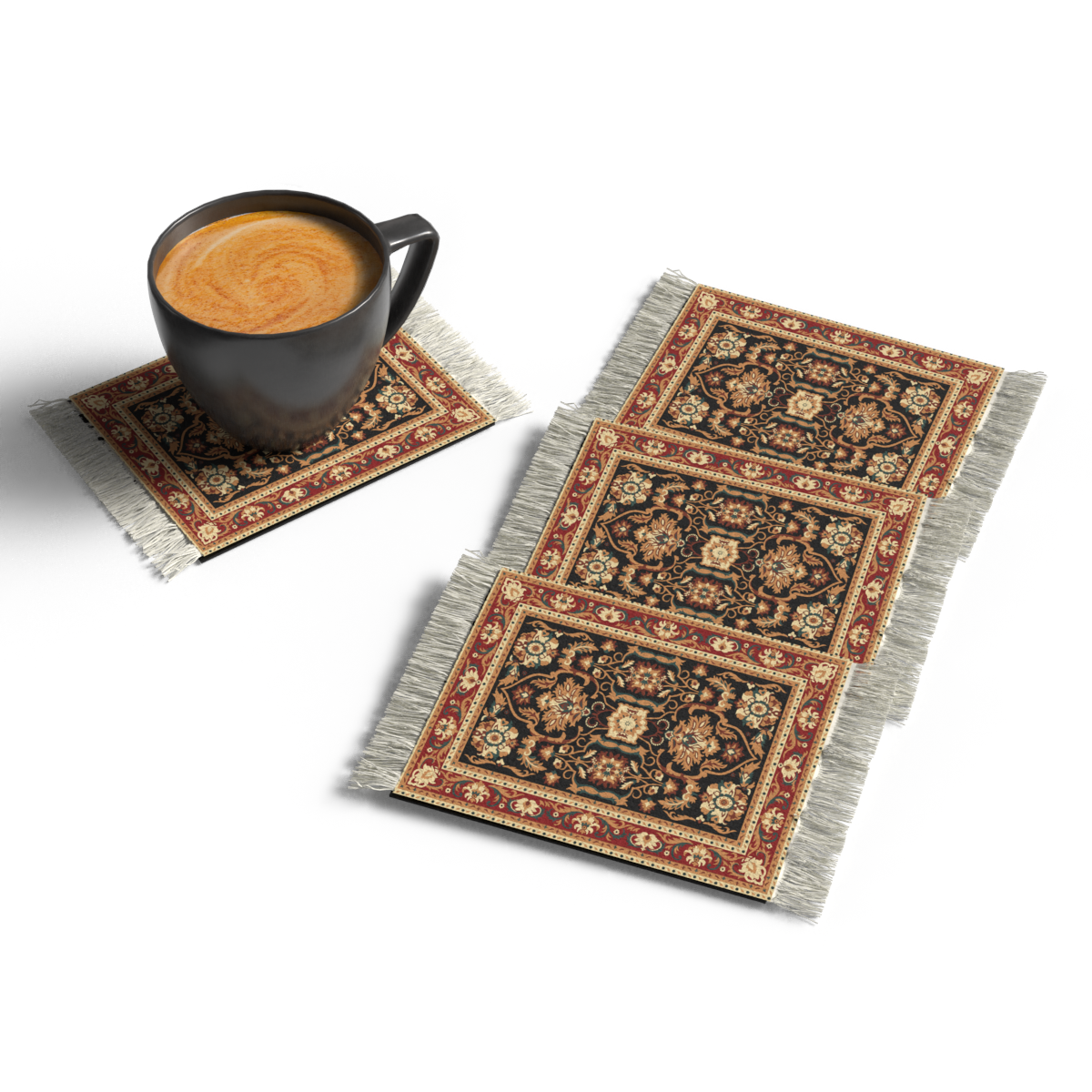 RUG COASTER SET - DESIGN 1