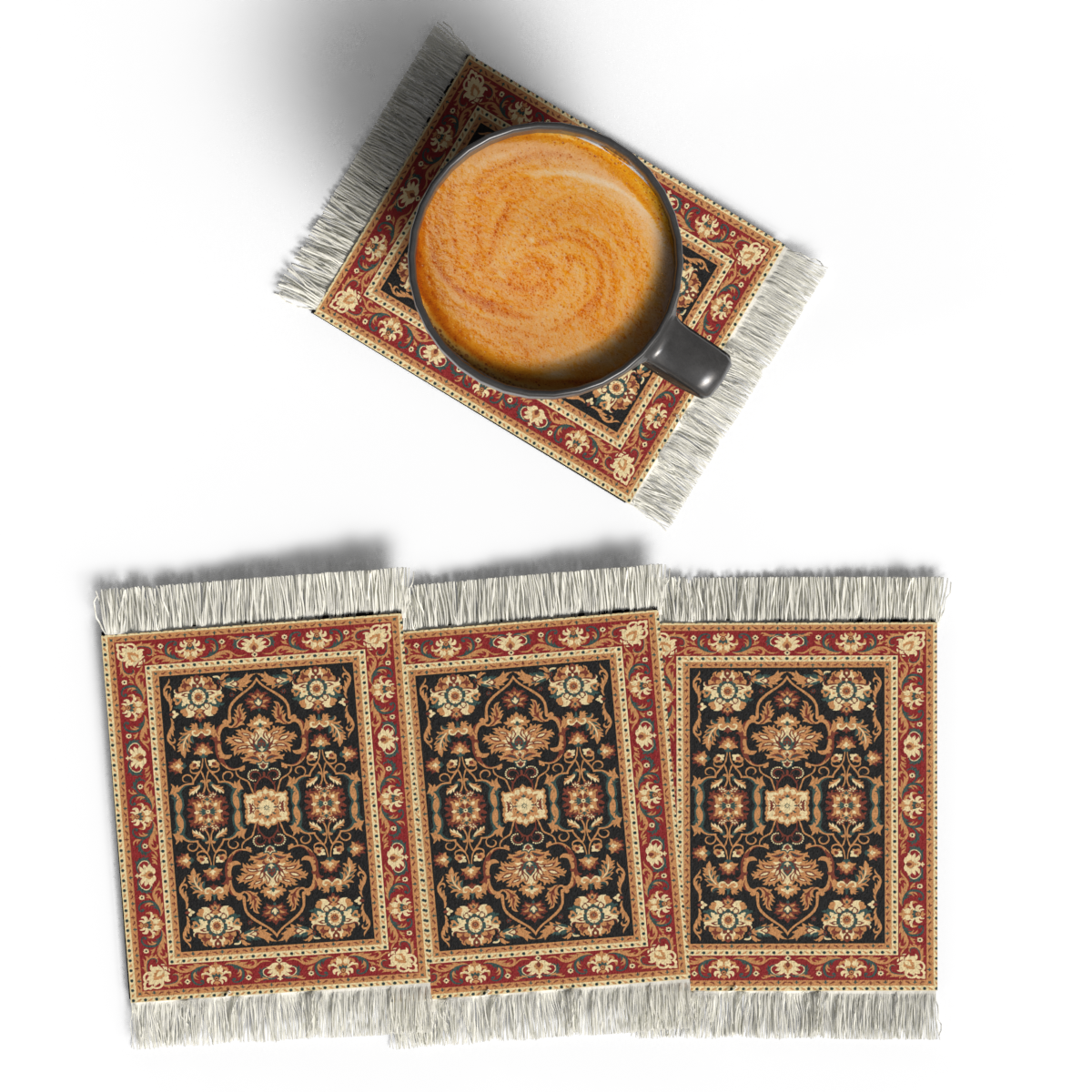 RUG COASTER SET - DESIGN 1