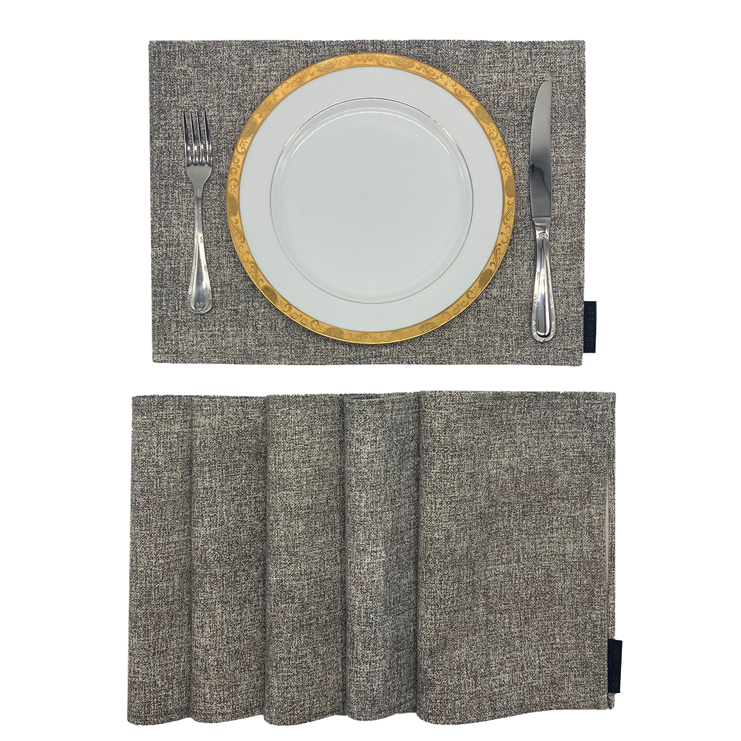 Linen Placemats & Runner Set - Greyish