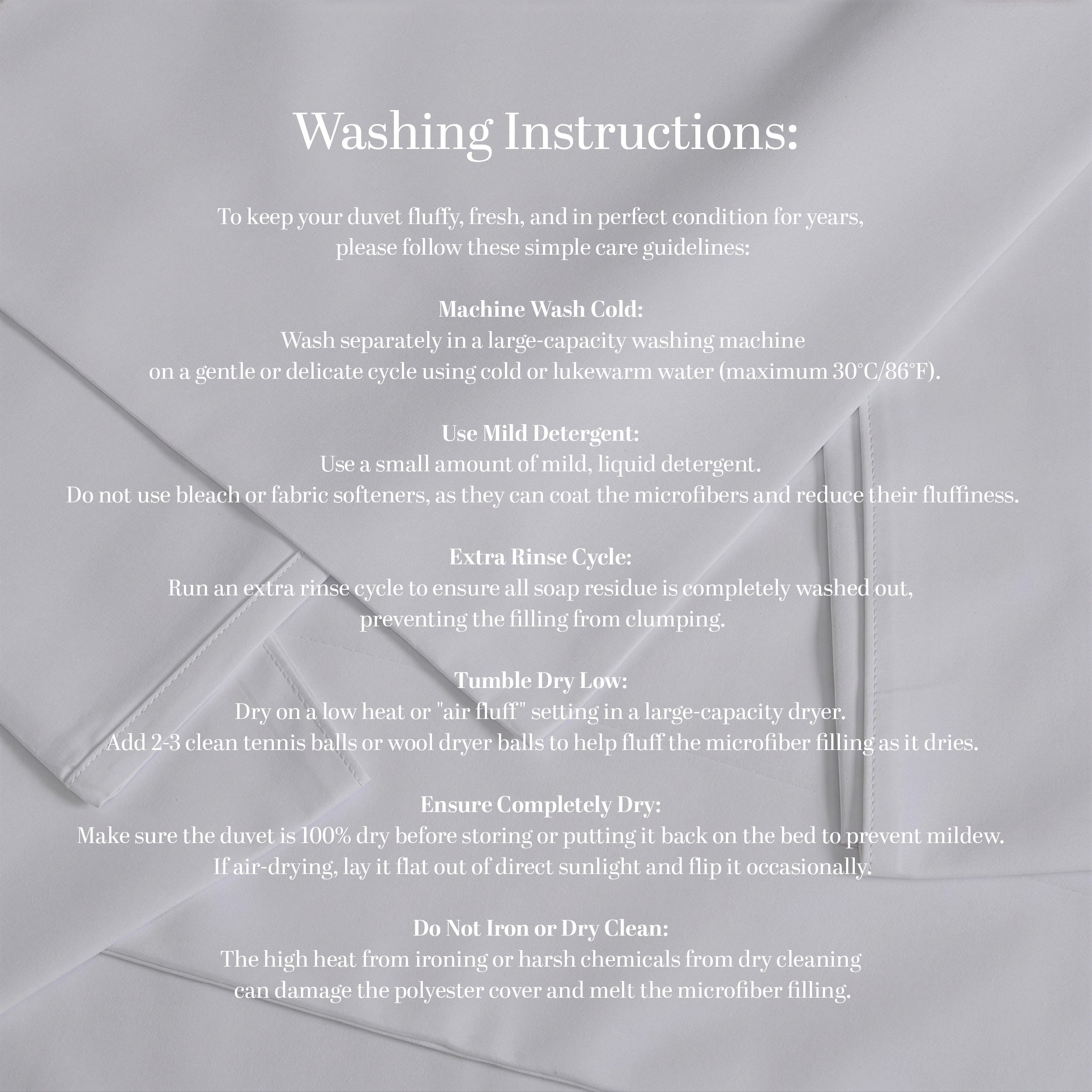 HOTEL SUPER-SOFT ALL-SEASON DUVET - LUXURY FEATHER-LIKE FILLING - LUXURY 100% COTTON COVER