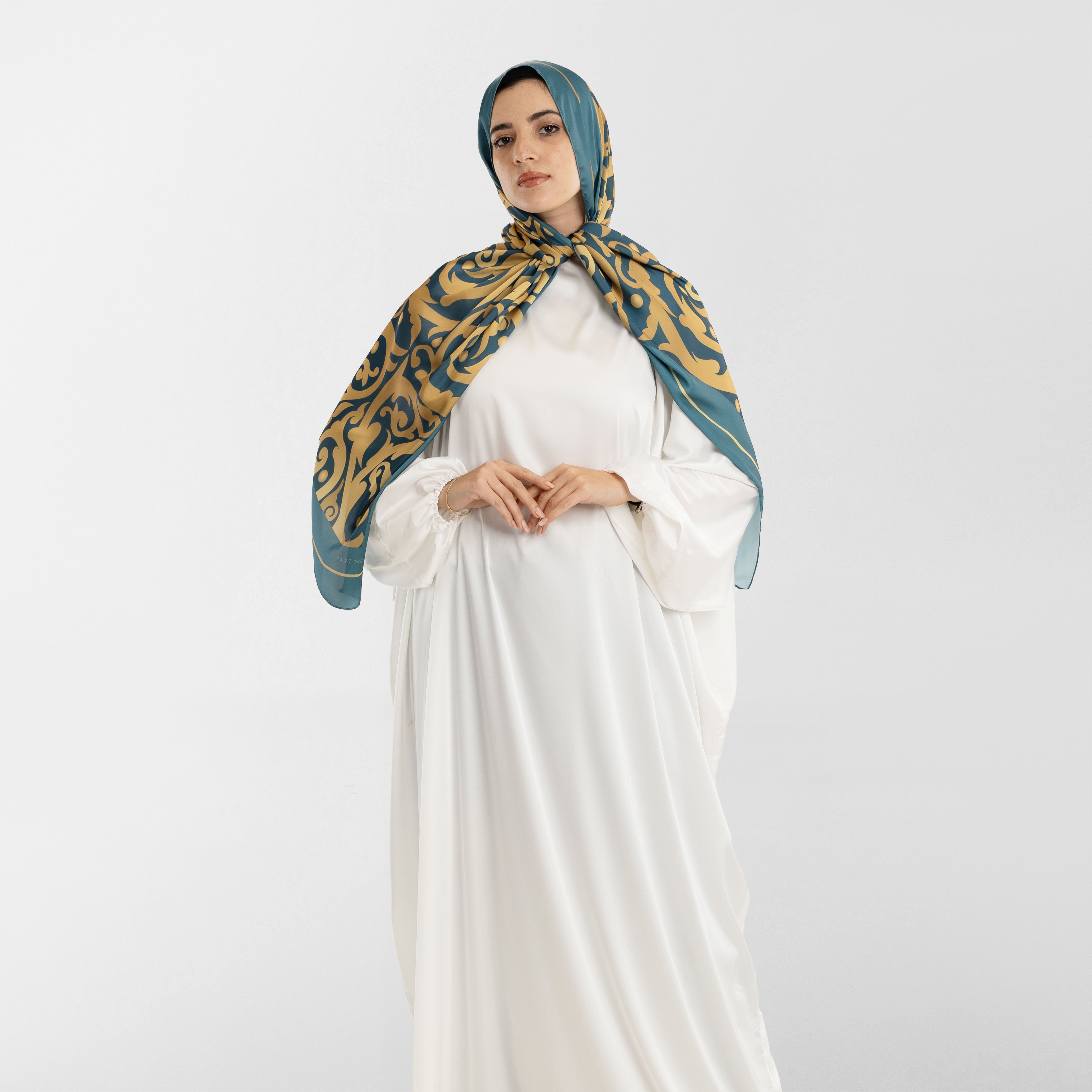 Prayer Wear - Isdal AL-HEDAYA TEAL & GOLD