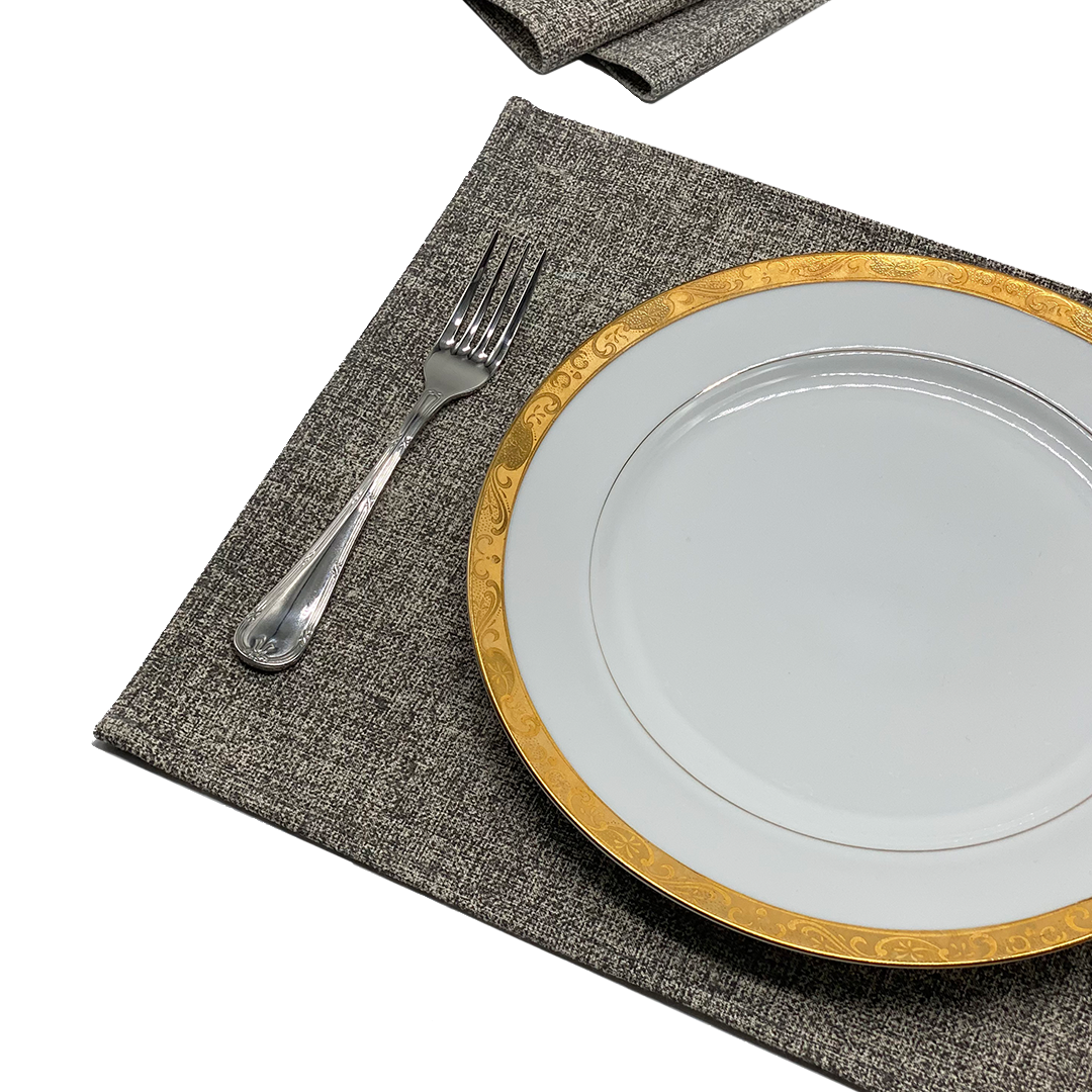 Linen Placemats & Runner Set - Greyish