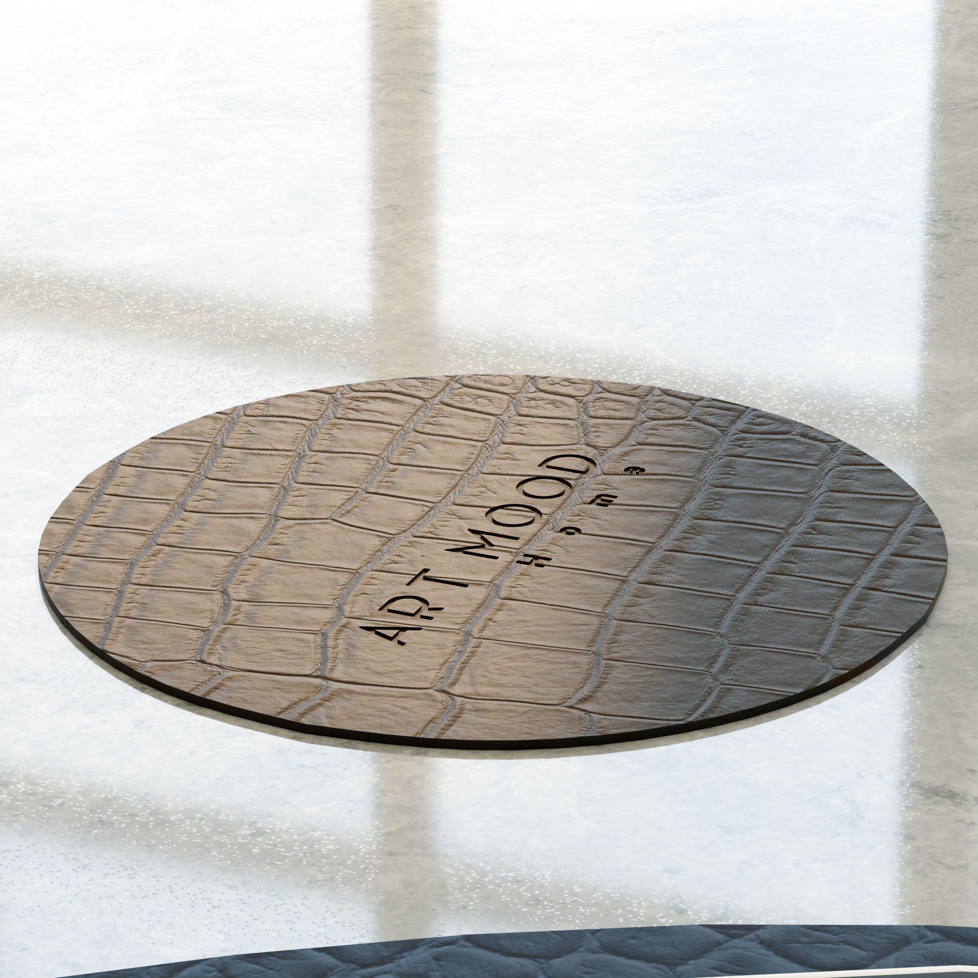 Leather Coaster Set - Brown 1