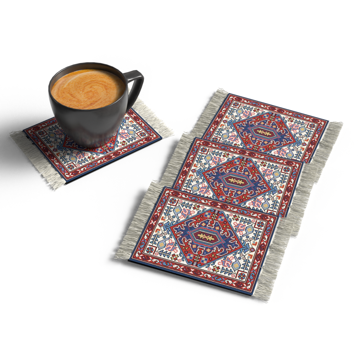 RUG COASTER SET - DESIGN 3
