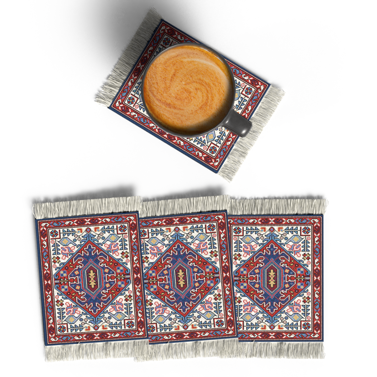 RUG COASTER SET - DESIGN 3