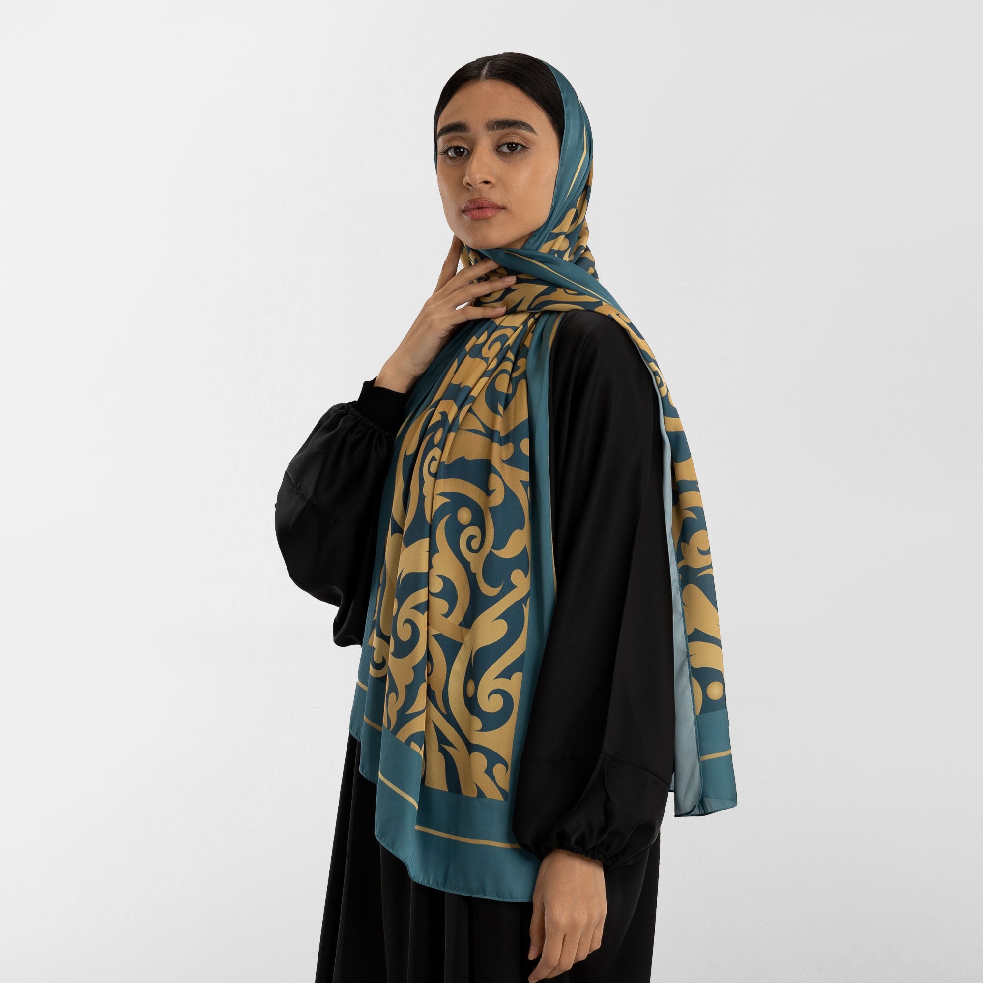 Prayer Wear - Isdal AL-HEDAYA TEAL & GOLD