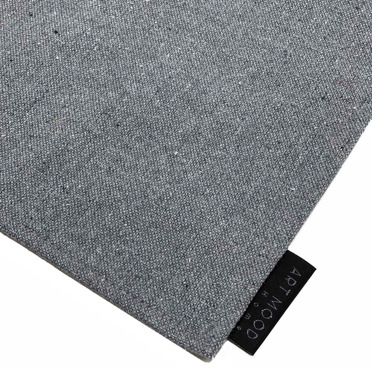 Ensemble de sets de table et chemin de table en coton - Gris clair