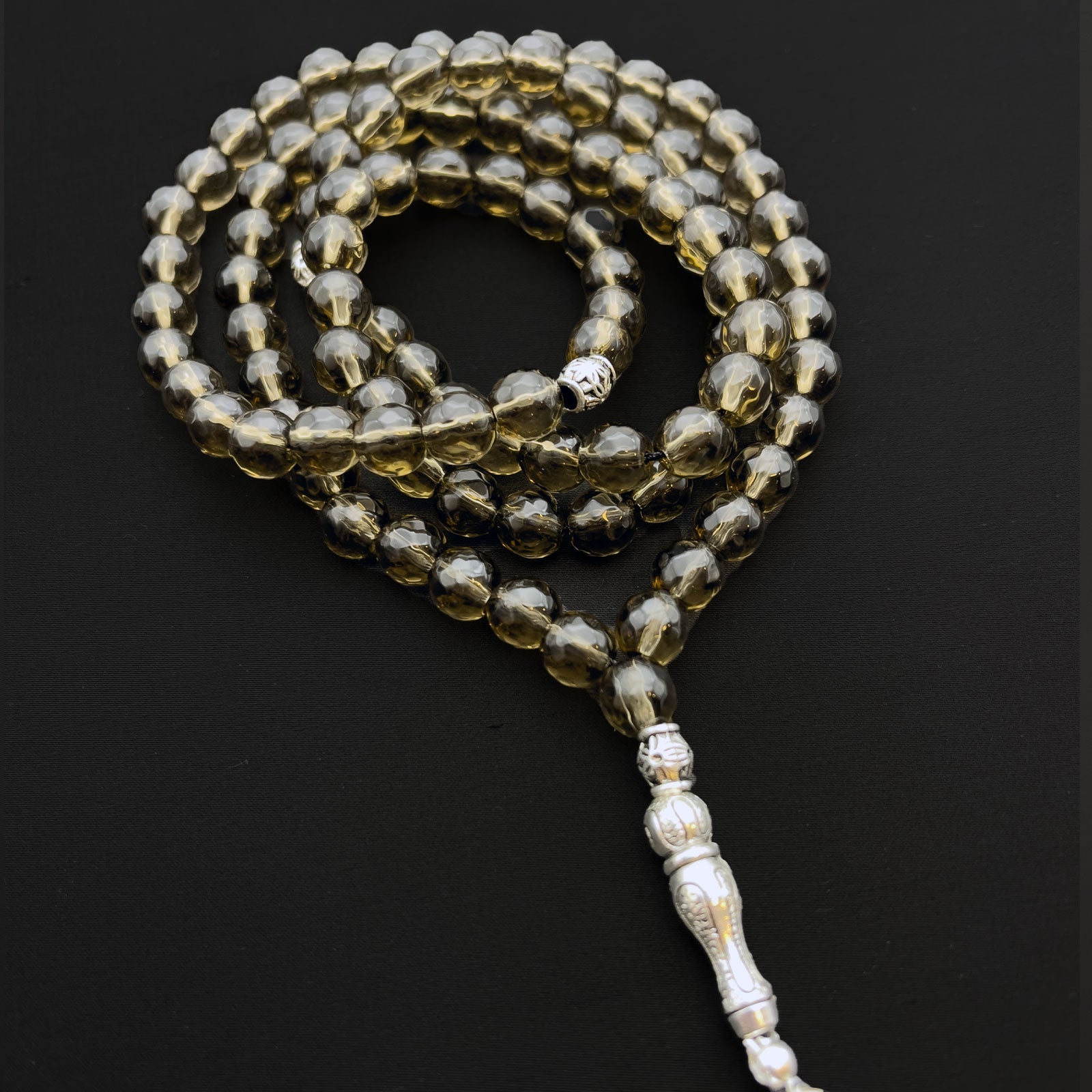 Prayer Rosary Smok Topaz Stone - سبحة حجر توباز سموك