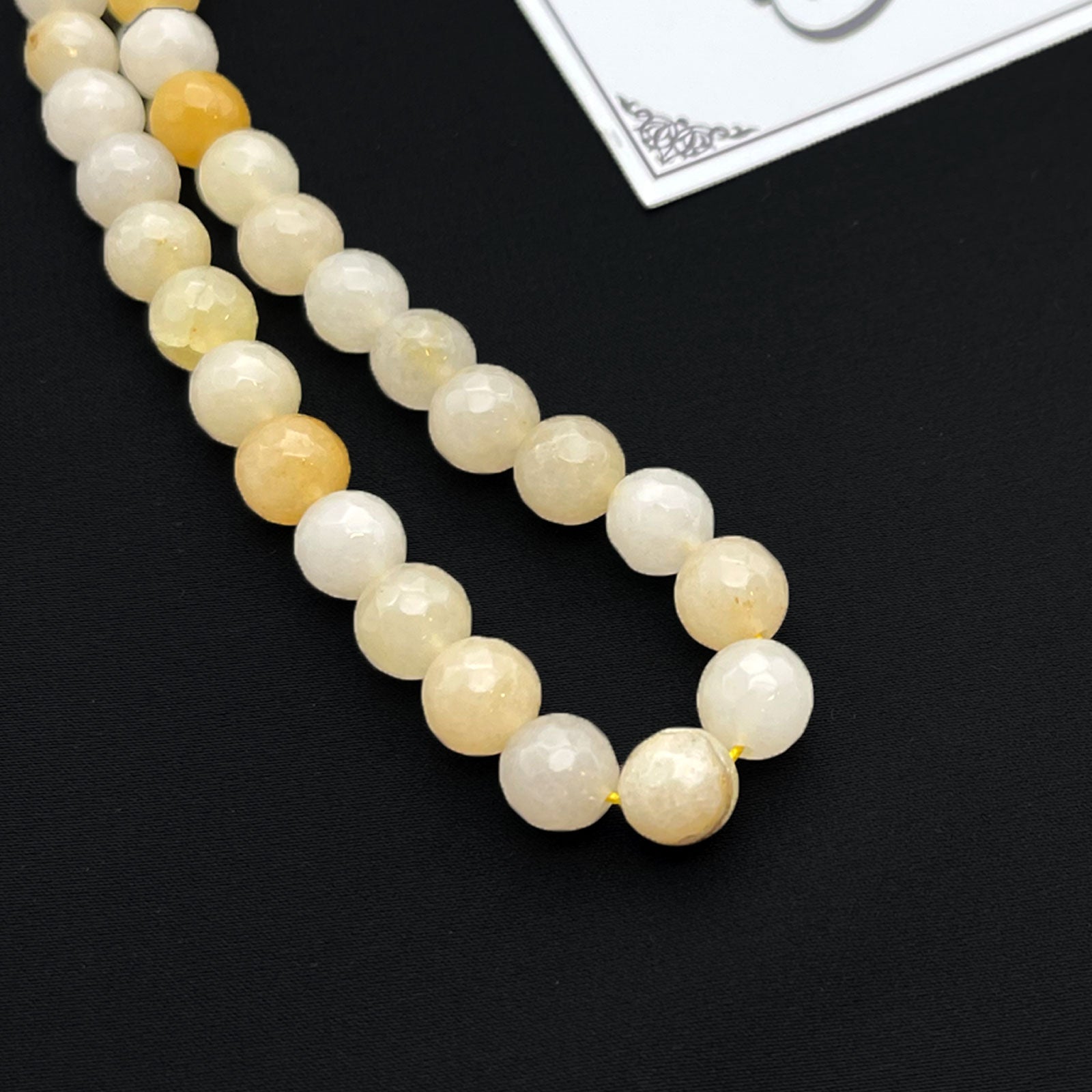 Prayer Rosary Agate Beige Stone - سبحة حجر عقيق بيچ