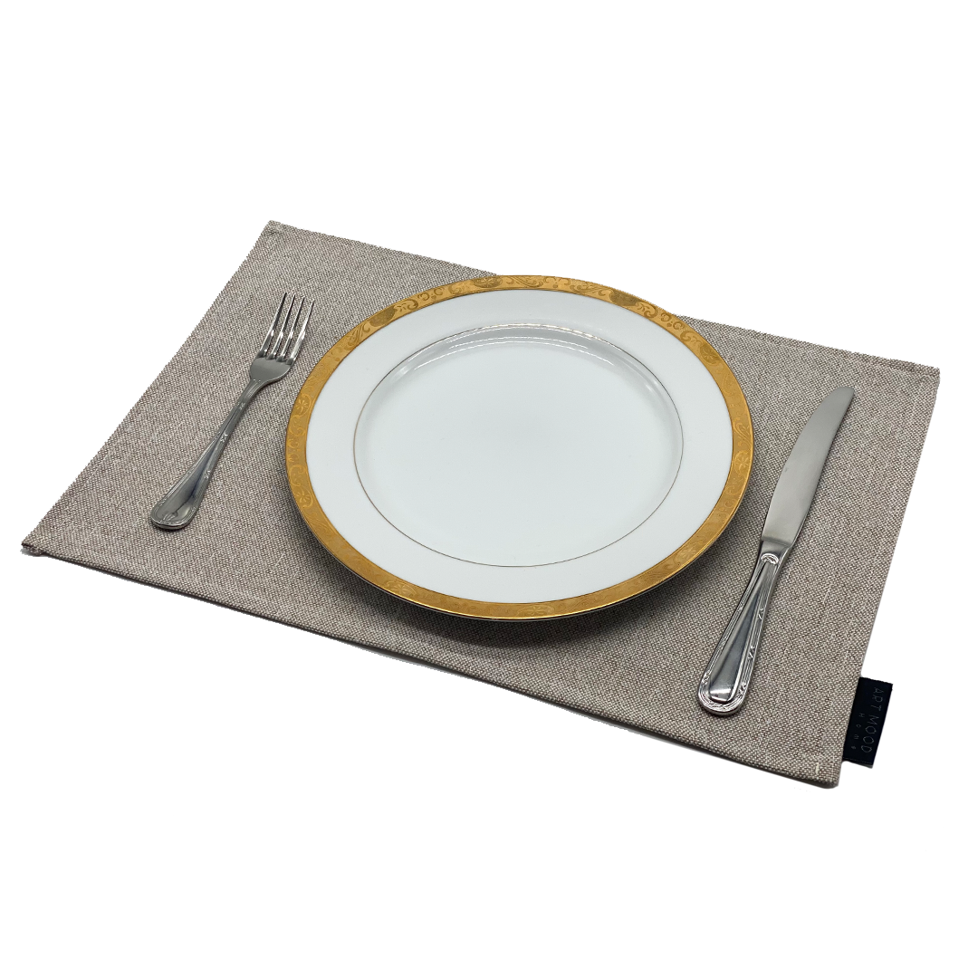 Linen Placemats & Runner Set - Light Beige