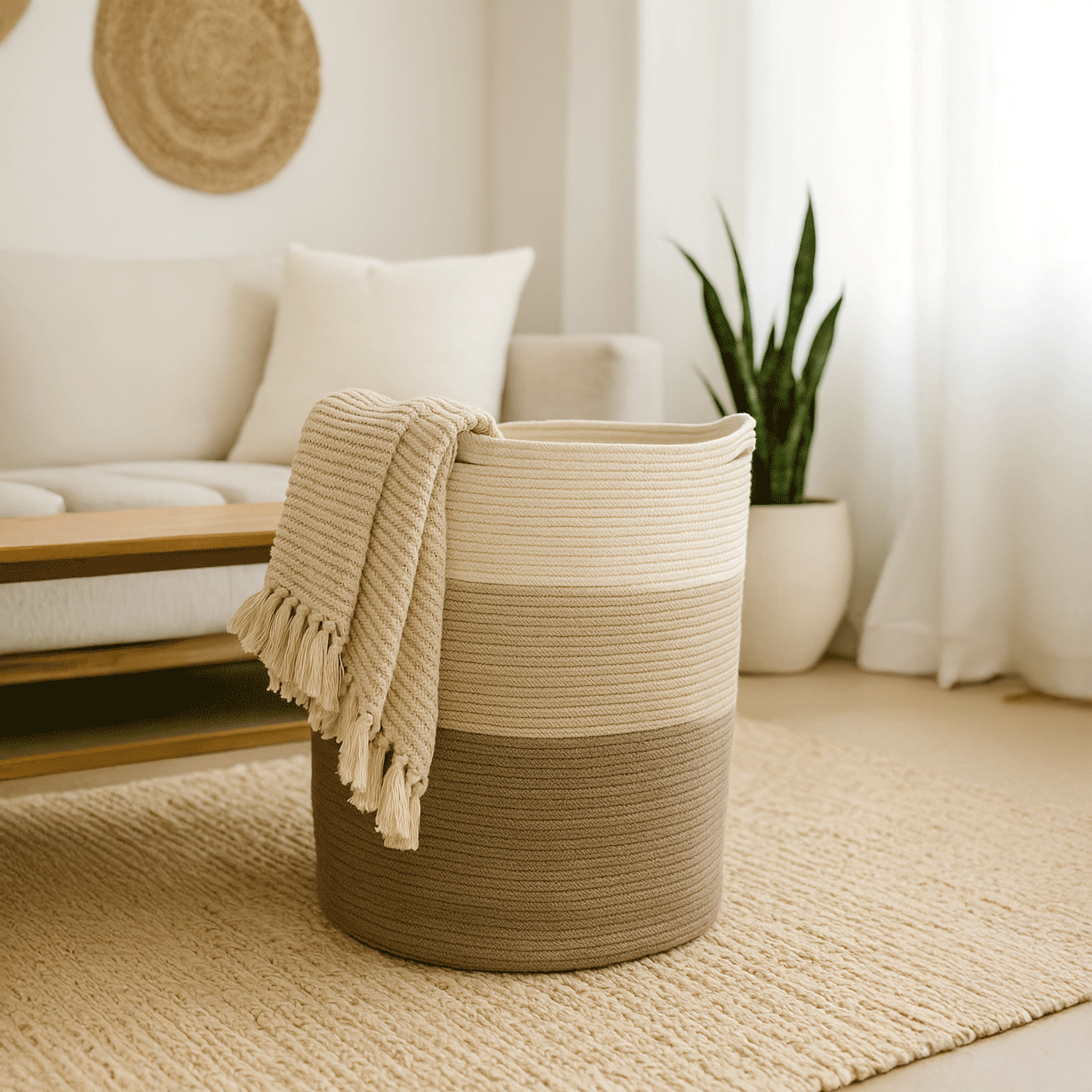 Cotton Rope - Laundry / Organizer Basket - Extra Large