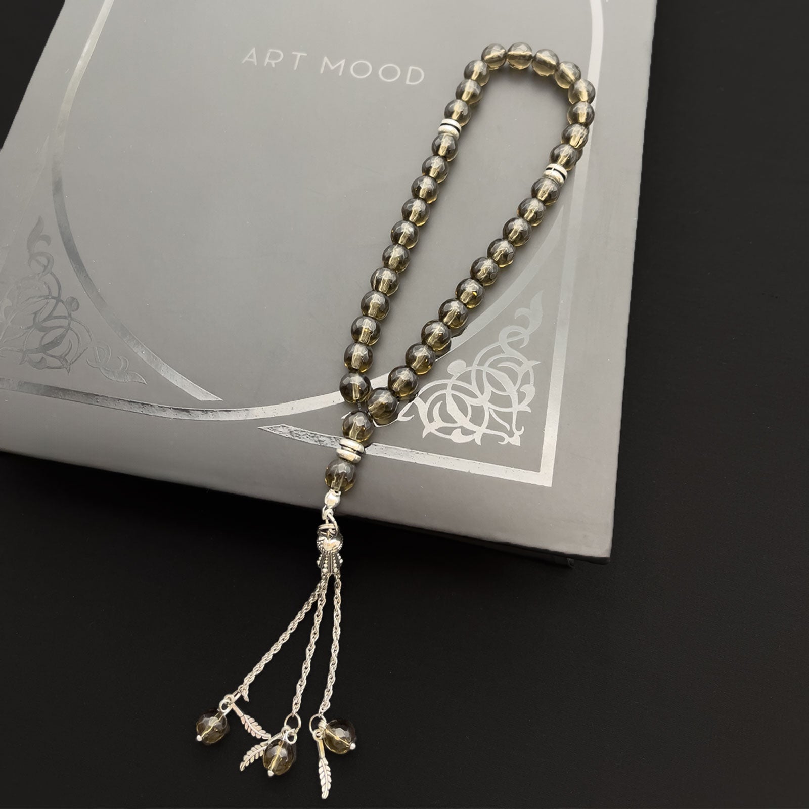 Prayer Rosary Smok Topaz Stone - سبحة حجر توباز سموك