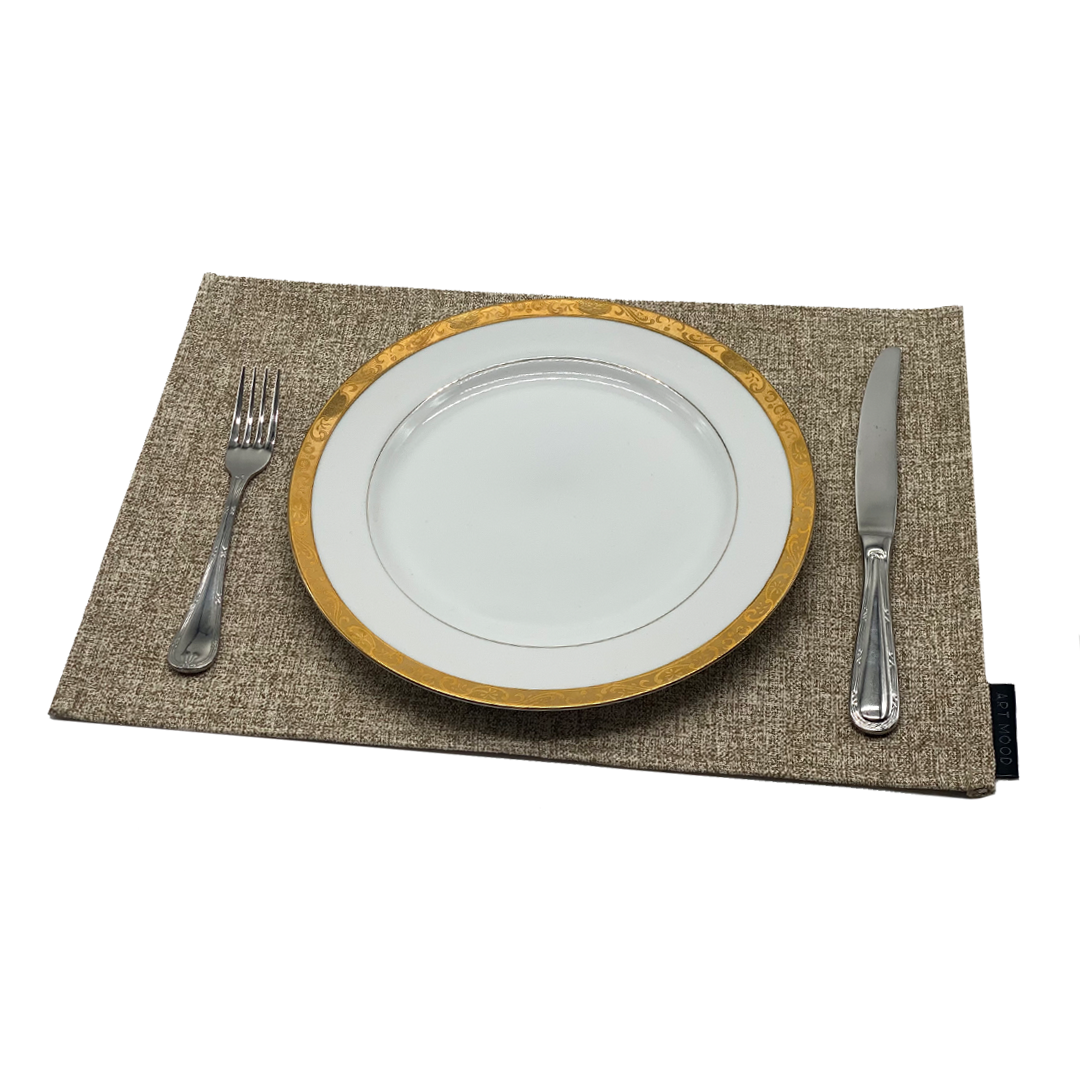 Linen Placemats & Runner Set - Beige