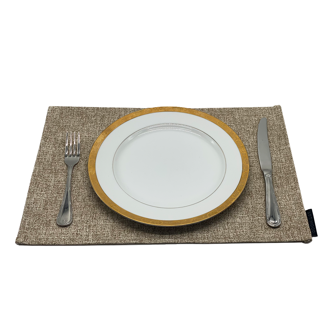 Linen Placemats & Runner Set - Beige