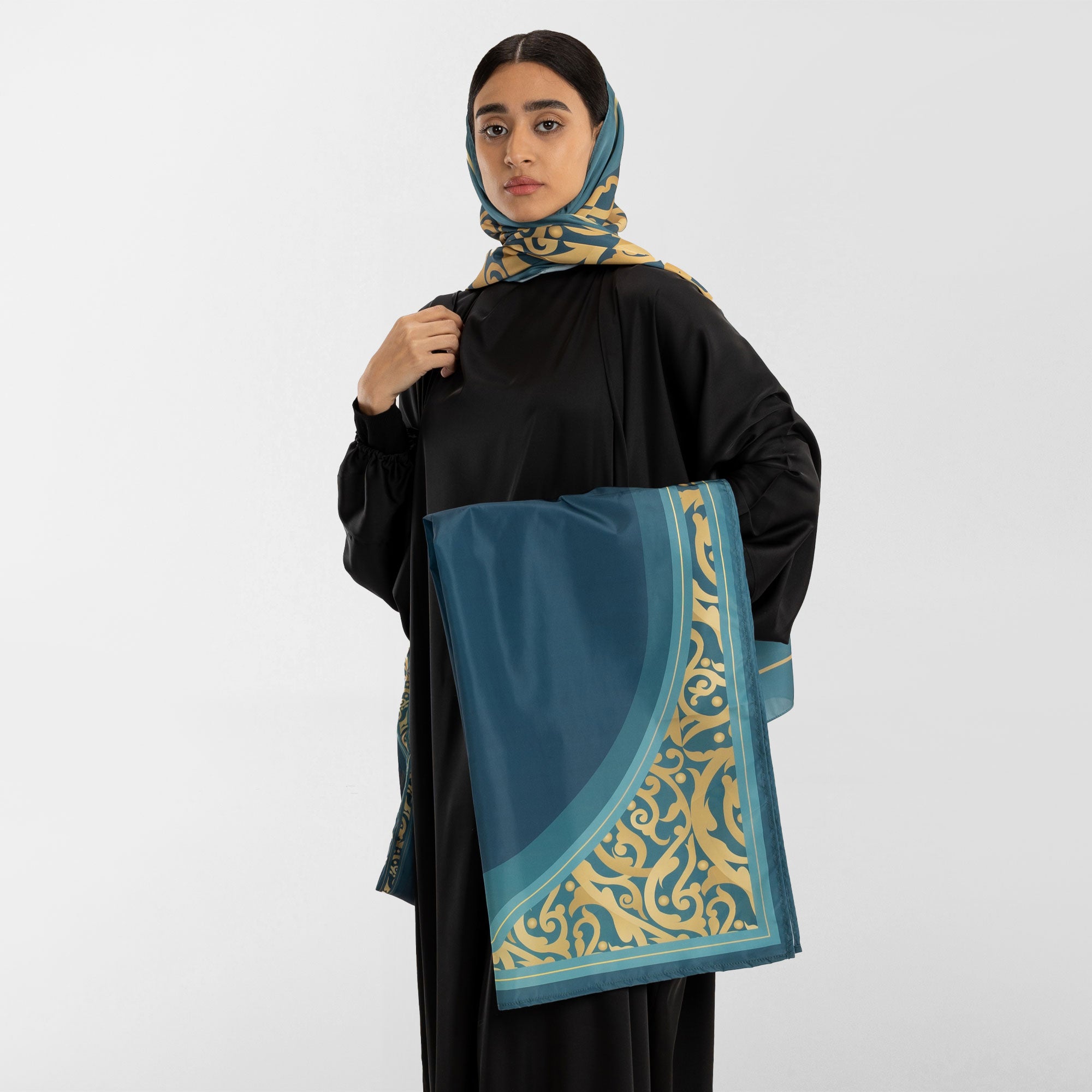 Prayer Wear - Isdal AL-HEDAYA TEAL & GOLD