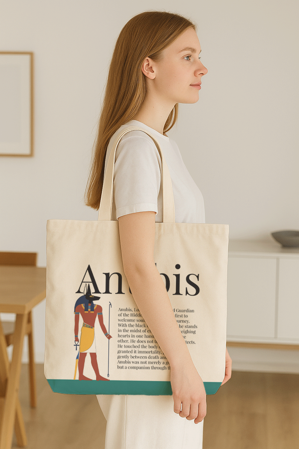 Ancient Egyptian - Tote Bag + Pouch - Anubis