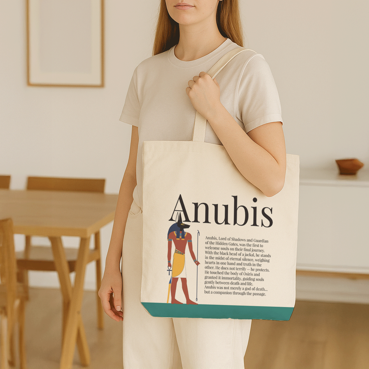 Ancient Egyptian - Tote Bag + Pouch - Anubis