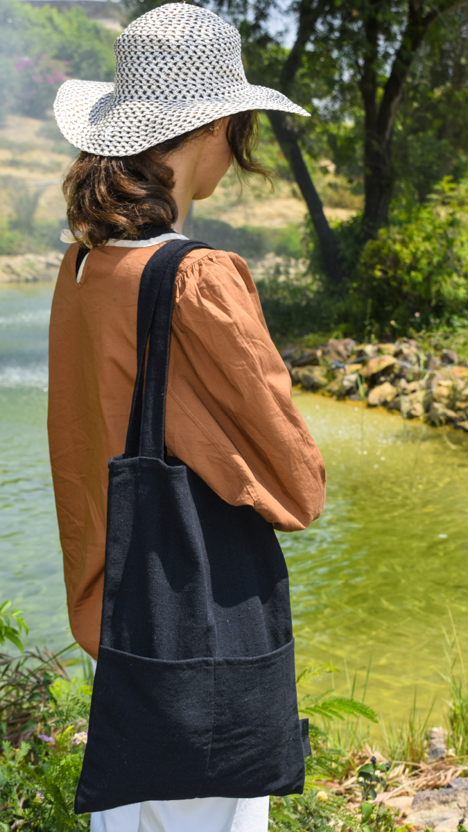 Cotton Tote Bag - Black