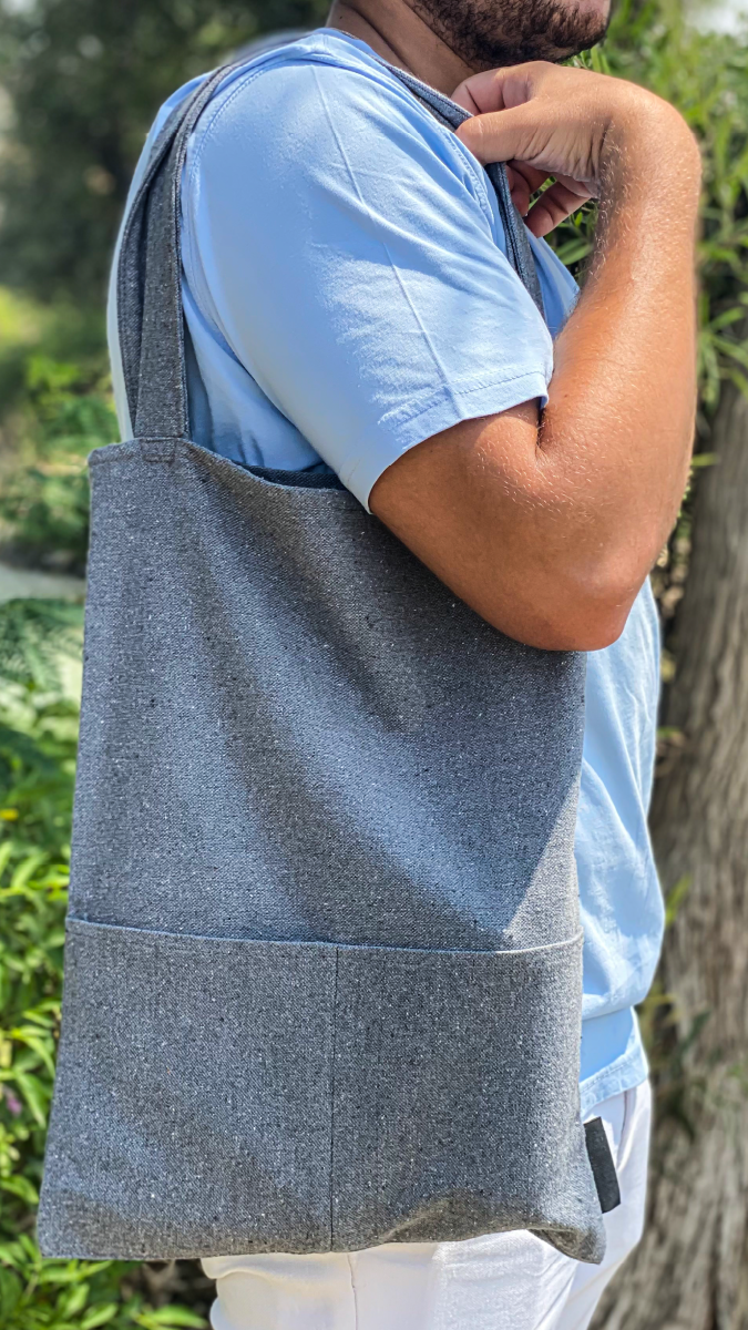Cotton Tote Bag - Grey