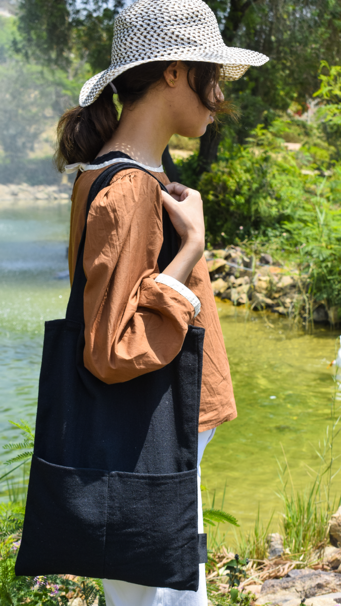 Cotton Tote Bag - Black