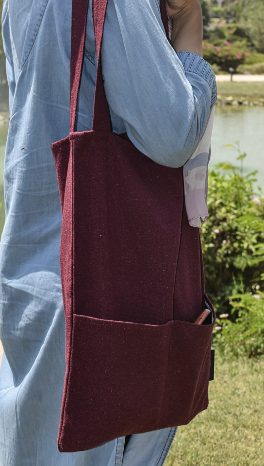 Cotton Tote Bag - Red