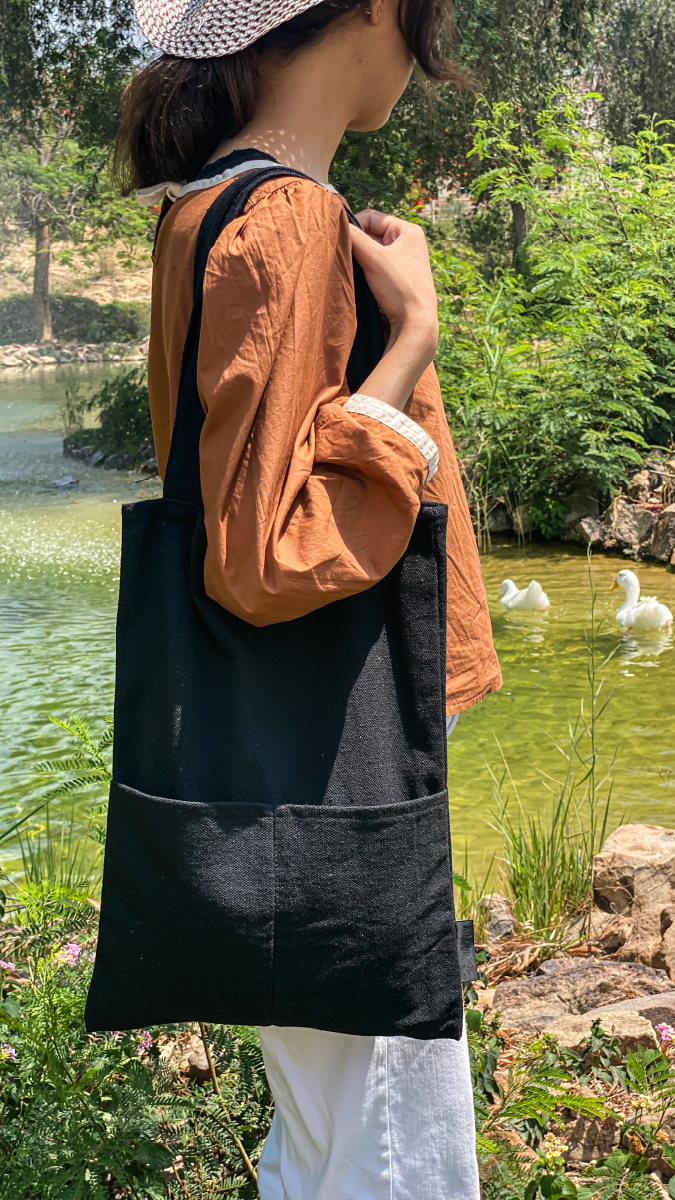 Cotton Tote Bag - Black