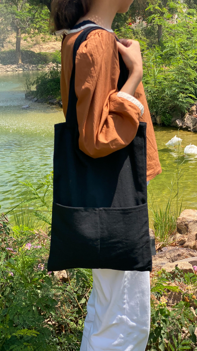 Cotton Tote Bag - Black