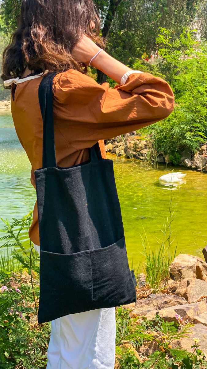 Cotton Tote Bag - Black