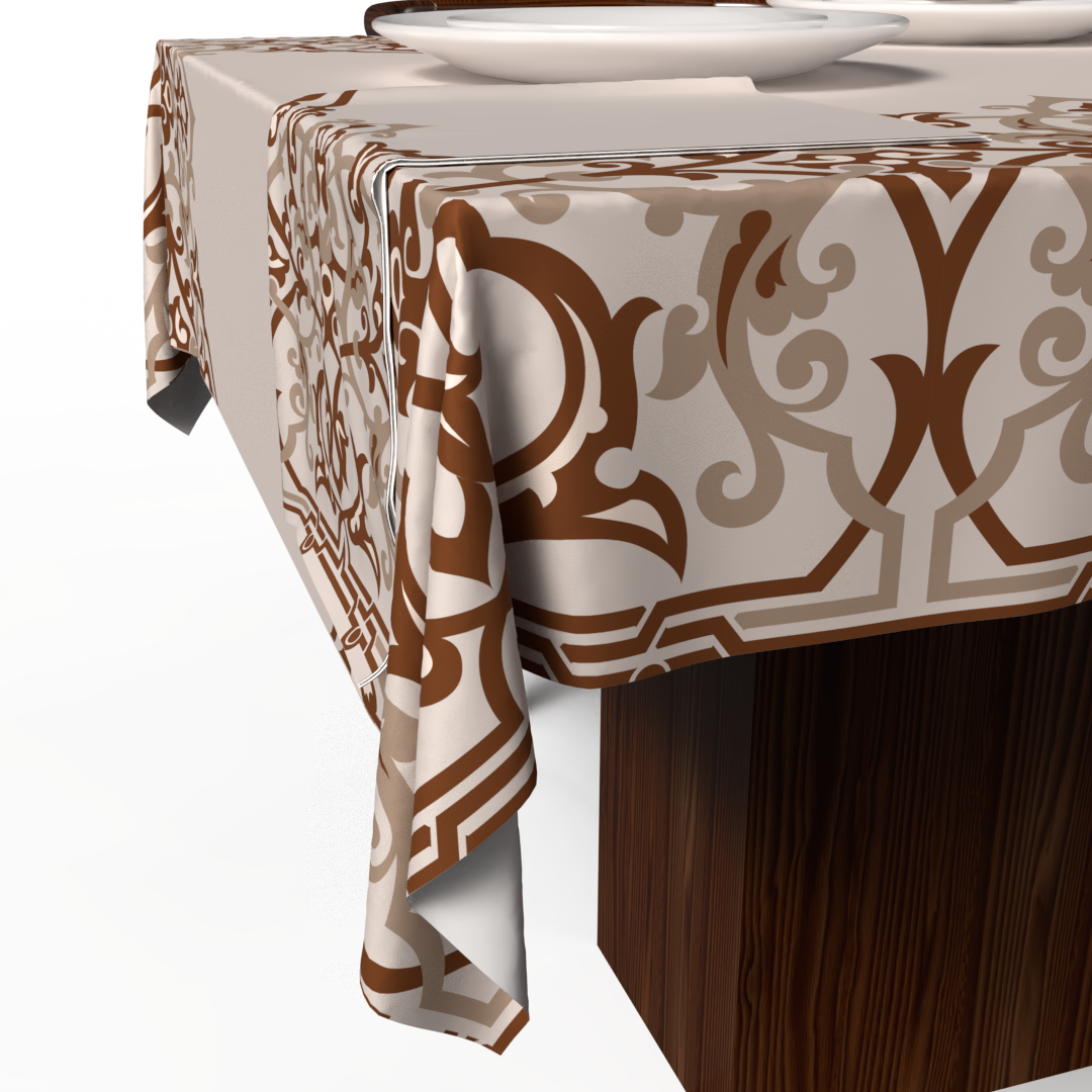 طقم مفارش الطاولة + المناديل القماشية - اطلس