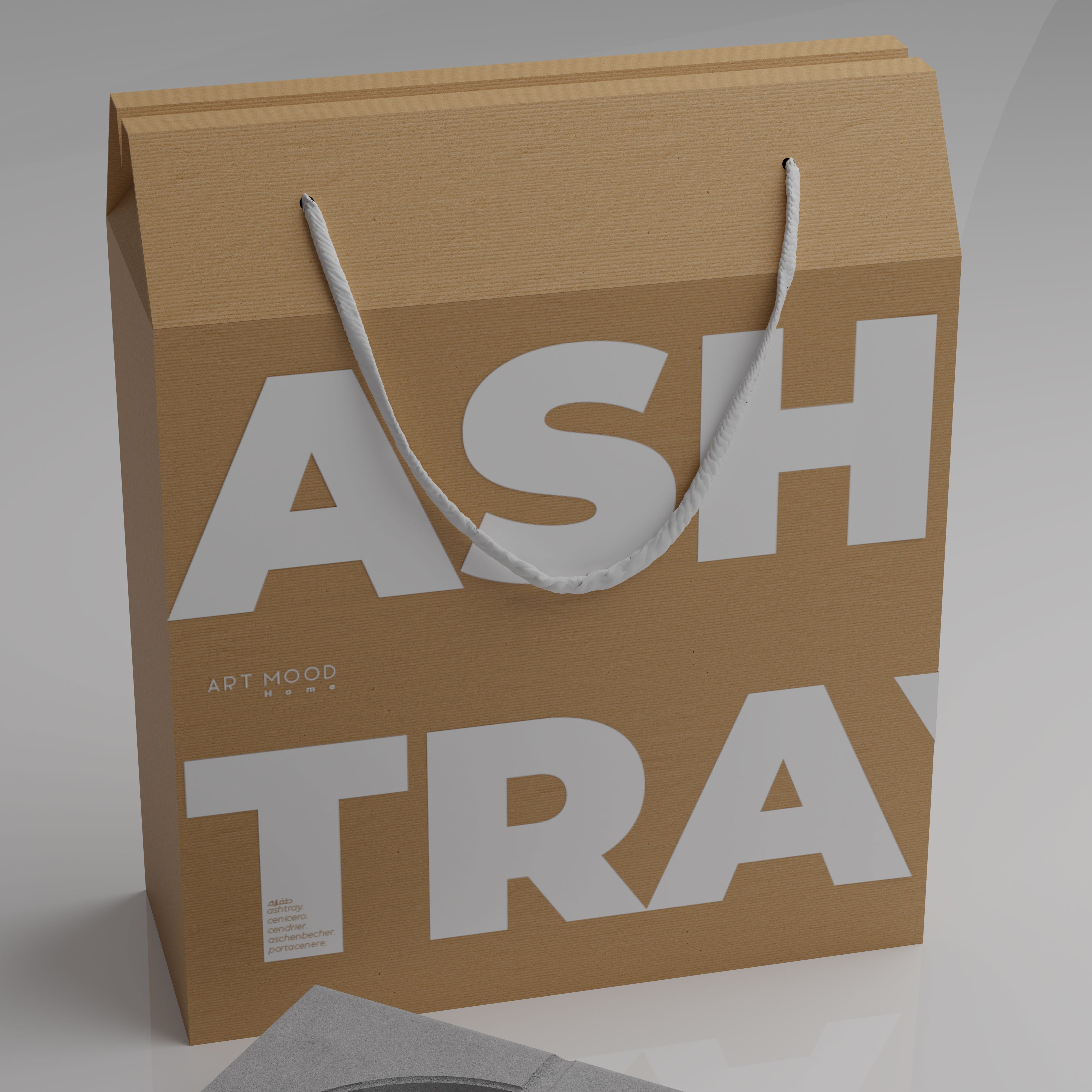 Handmade Cement Ashtray 01 - RAW LOOK