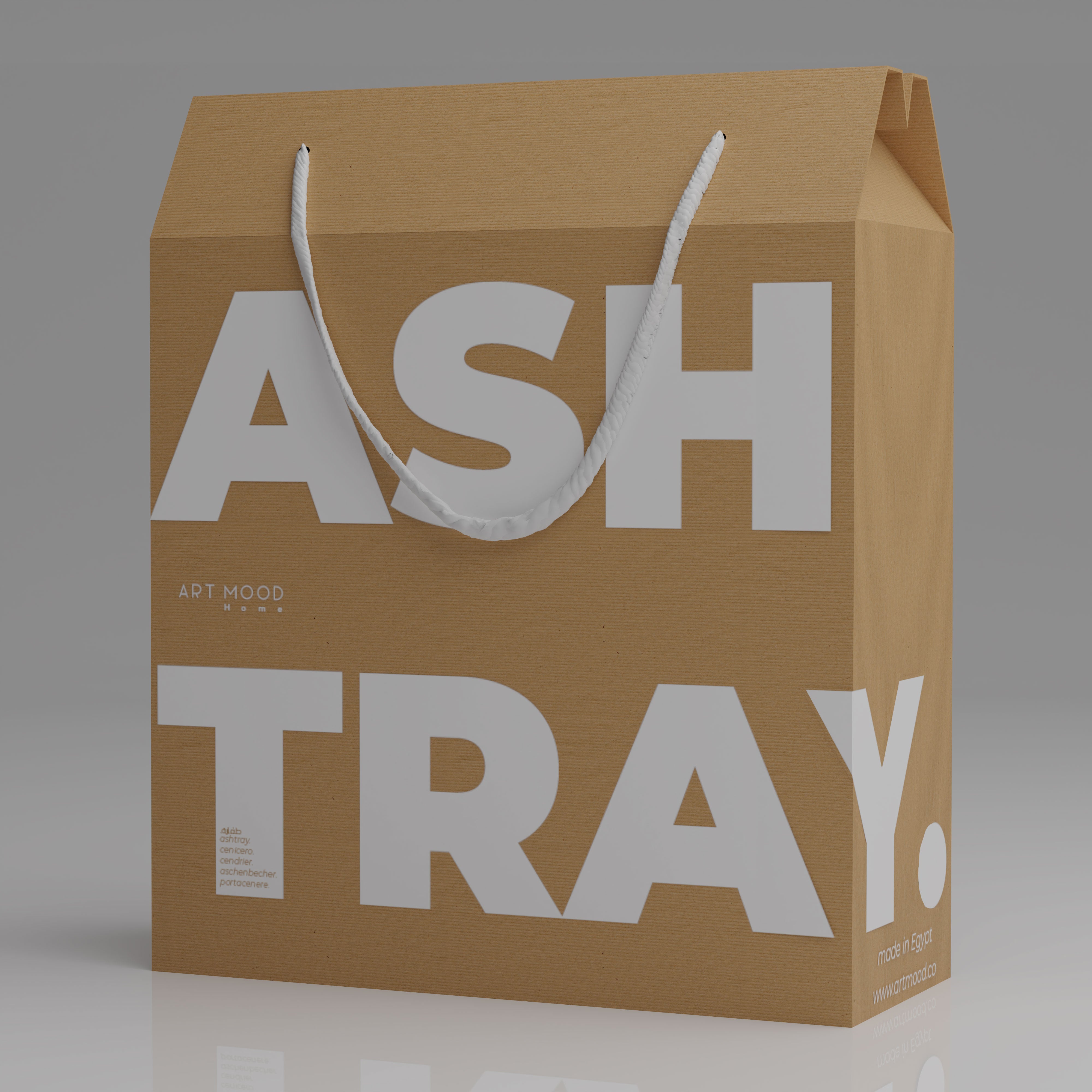 Handmade Cement Ashtray 01 - RAW LOOK