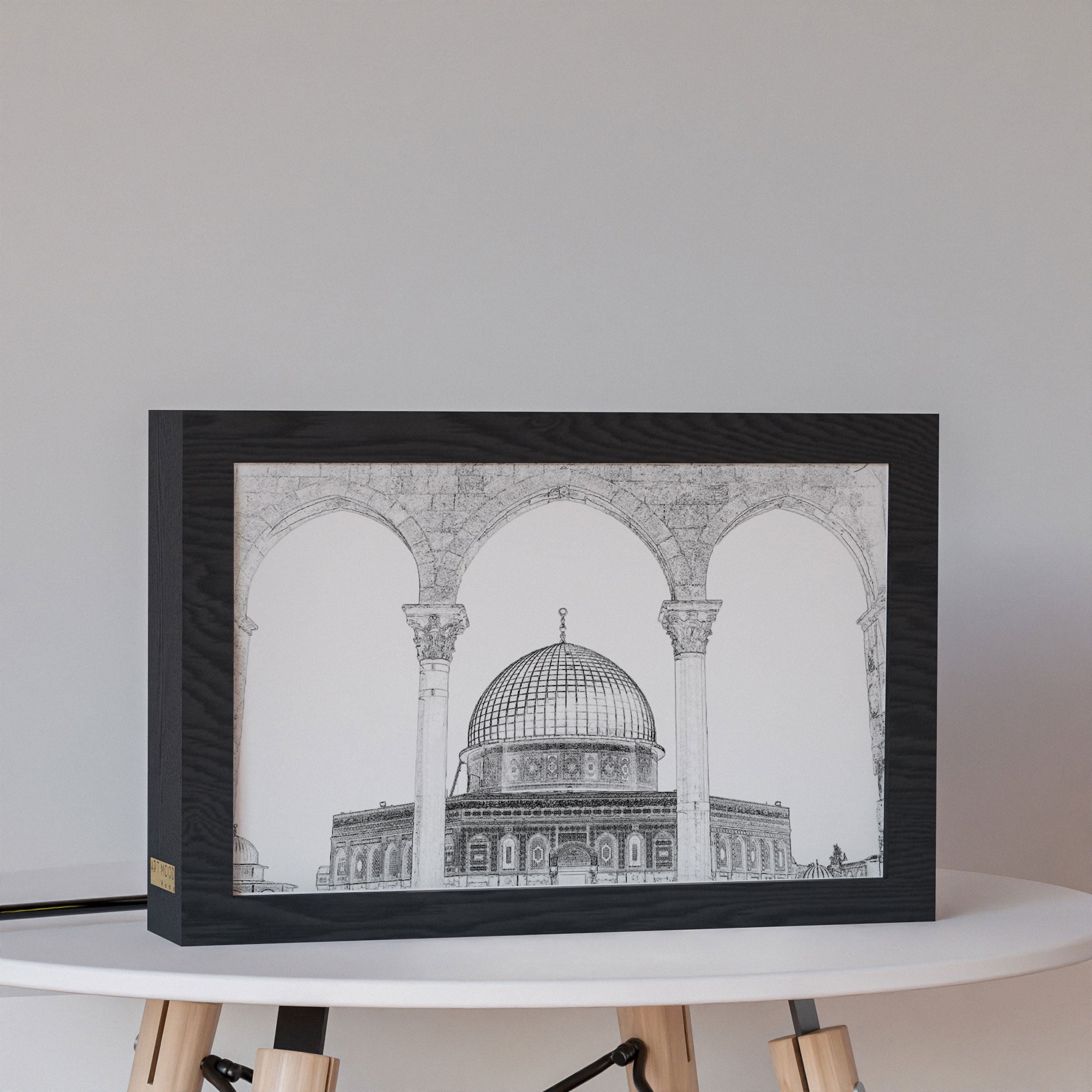 ٢ في ١ - برواز مضئ - قبة الصخرة