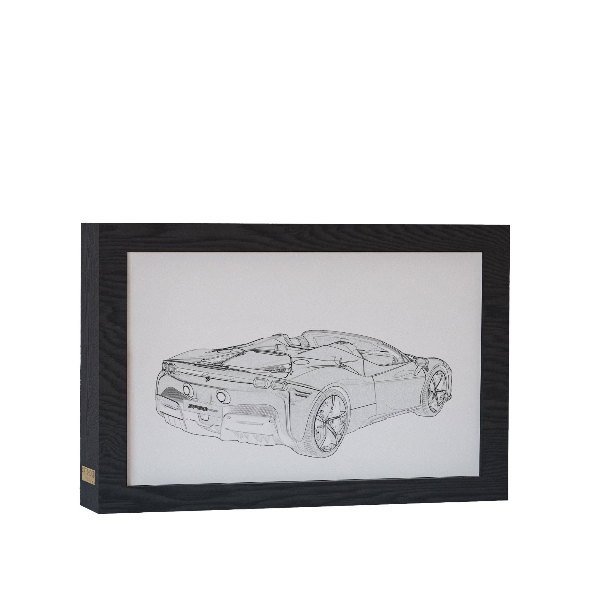 2 in 1 Photo Lighting Frame -  Ferrari SF90 Spider