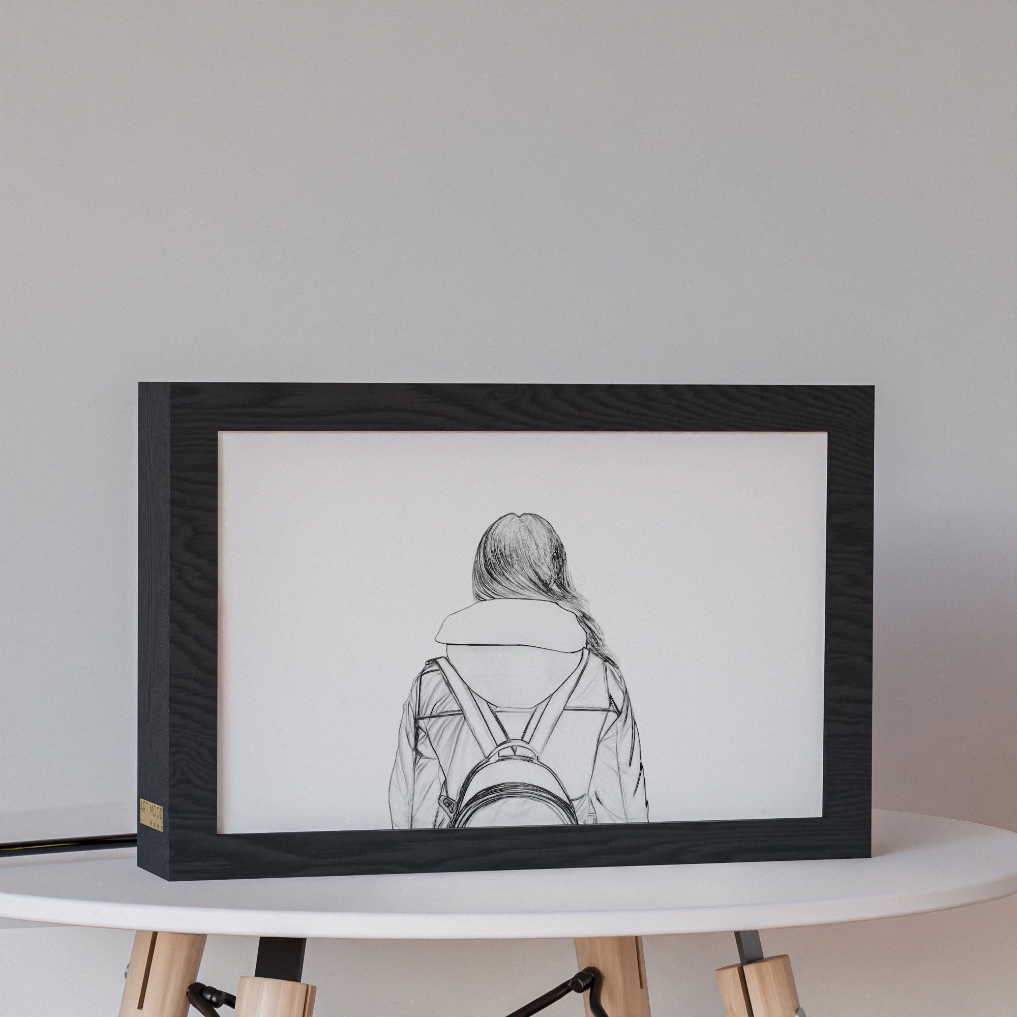 2 in 1 Photo Lighting Frame - Girl in Town